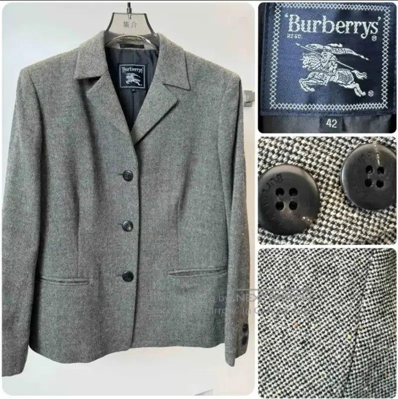 Burberry Burberry Gray Wool Women's Jacket. Size XXS / US 00 / IT 34 - 1 Thumbnail