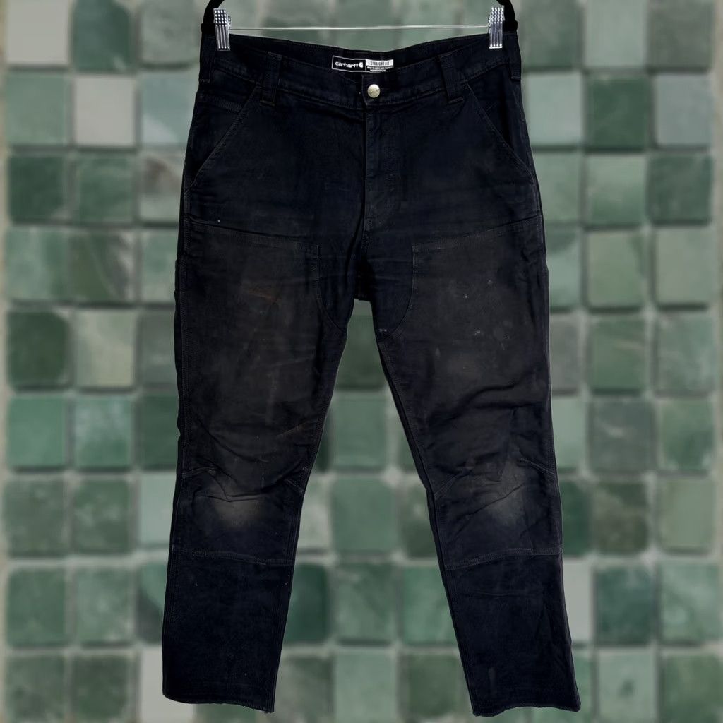 Carhartt Carhartt Pants Mens 33x30 Black Relaxed Fit Double Front Rugged Flex Carhartt 5-Pocket Design Straight Leg Workwear Casual Mens Swing Ticket Size US 33 - 1 Thumbnail