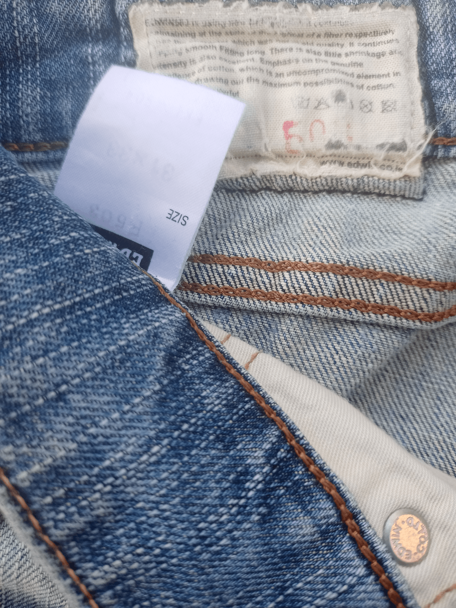 Edwin × Japanese Brand SALES🔥Vintage Japanese Edwin Blue Wash Distress Loose Jeans Size US 30 / EU 46 - 11 Thumbnail