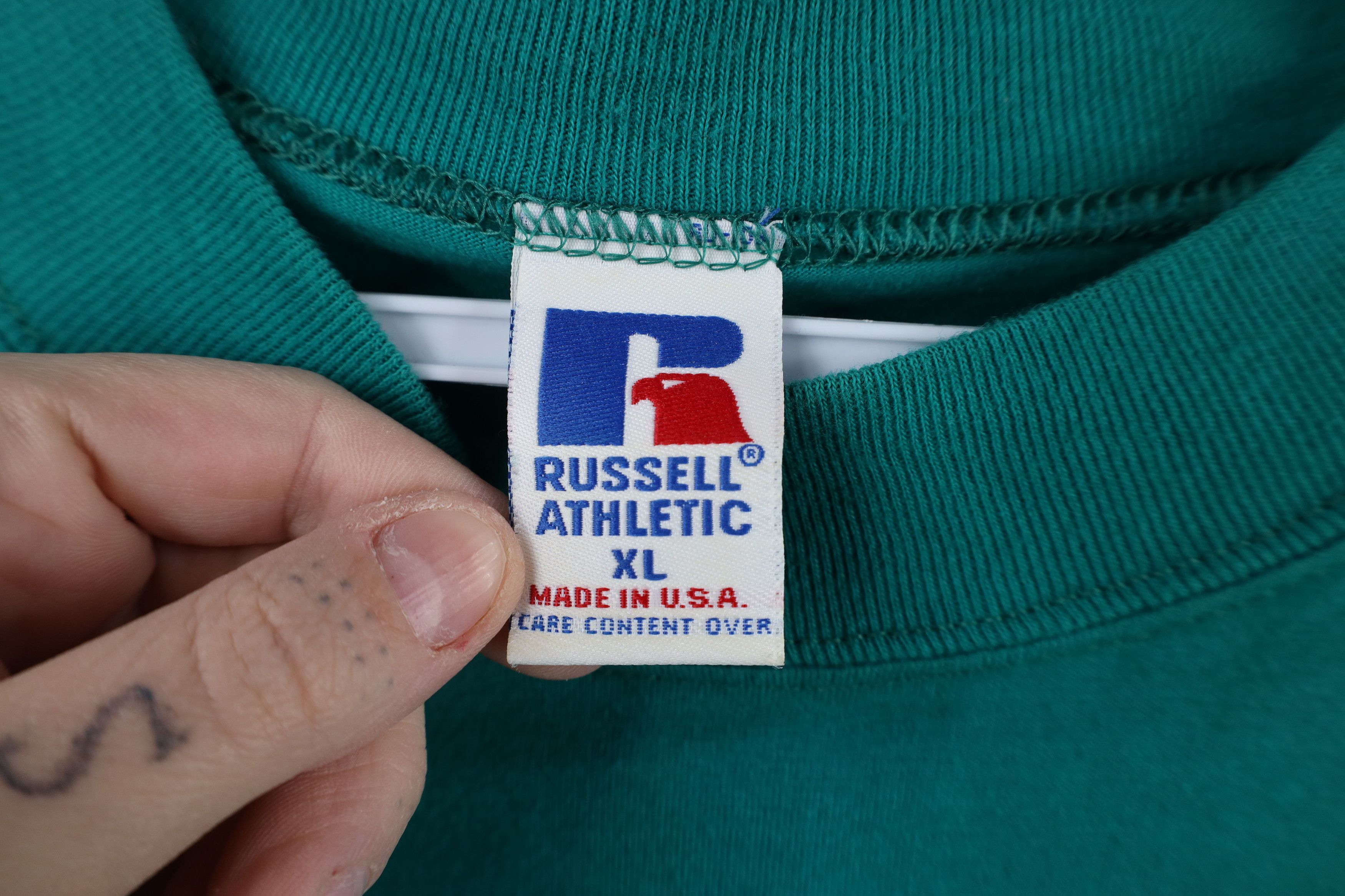 Russell Athletic × Vintage Vintage 90s Russell Athletic Long Sleeve T-Shirt Cotton USA Size US XL / EU 56 / 4 - 9 Thumbnail