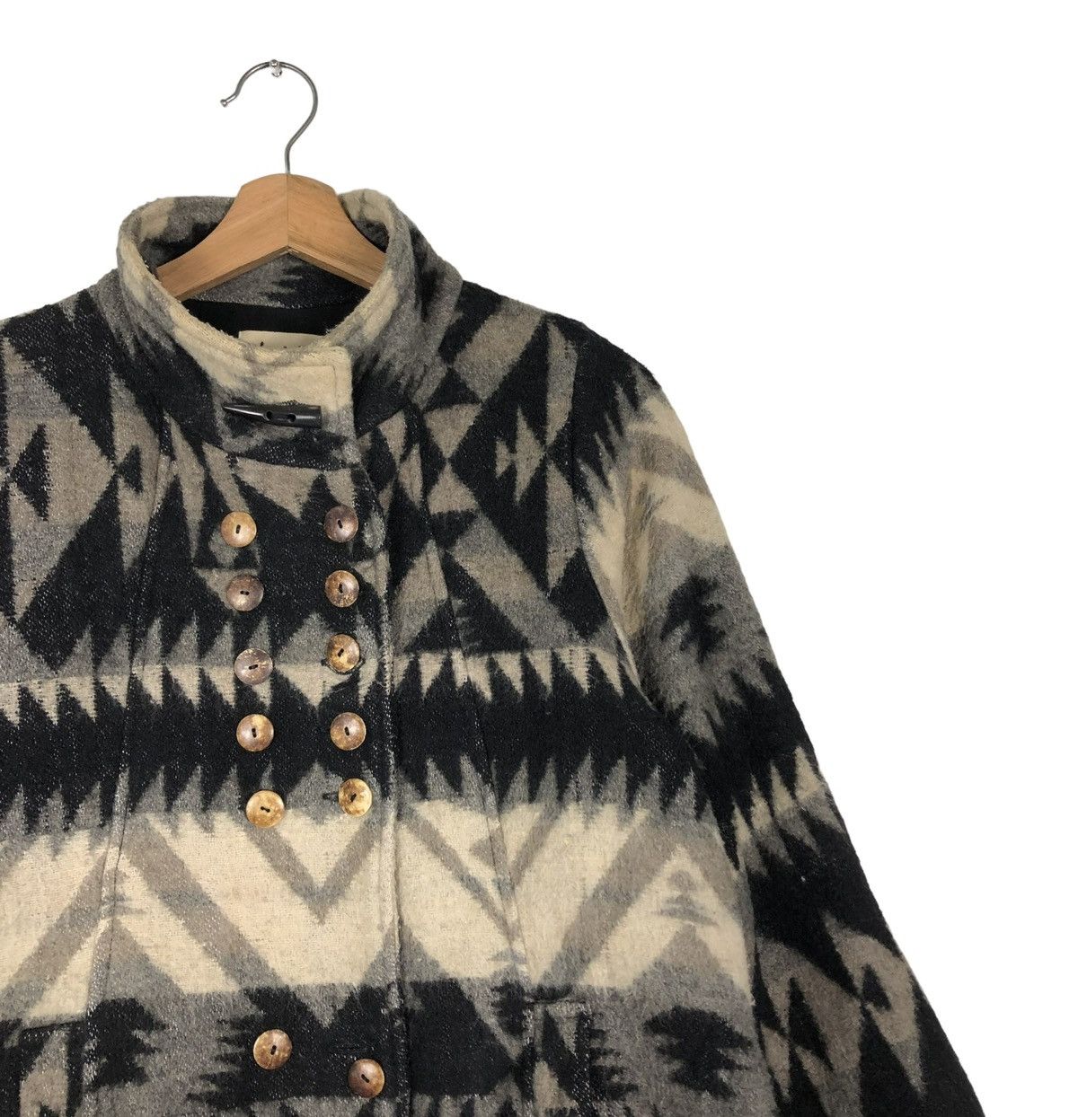 Japanese Brand 🔥VINTAGE WOOL BUTTON JACKET ANISHA JAPAN NAVAJO NATIVE Size US M / EU 48-50 / 2 - 6 Thumbnail