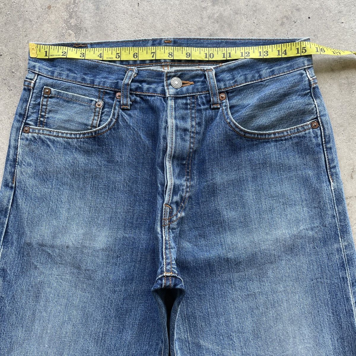 Japanese Brand Faded Blue Vintage Distressed Japanese Jeans Denim Pants W31 Size US 31 - 5 Thumbnail