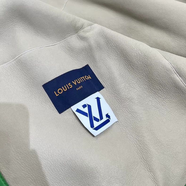 Louis Vuitton Louis Vuitton Faux Fur Jacket with Green Accents-2506 Size US XXL / EU 58 / 5 - 6 Thumbnail