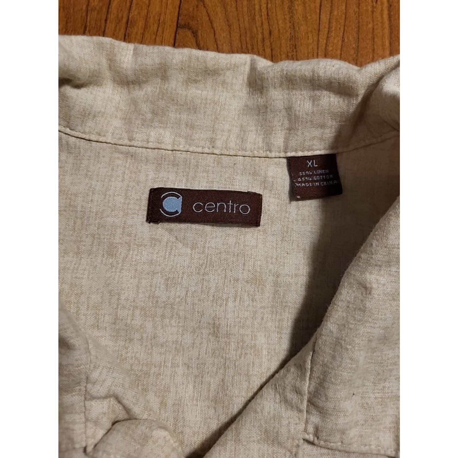 Vintage Centro Linen Shirt Mens XL Beige Floral Short Sleeve Button-Up Casual Vacation 90s Tropical Theme Breathing Breathable Size US XL / EU 56 / 4 - 2 Thumbnail