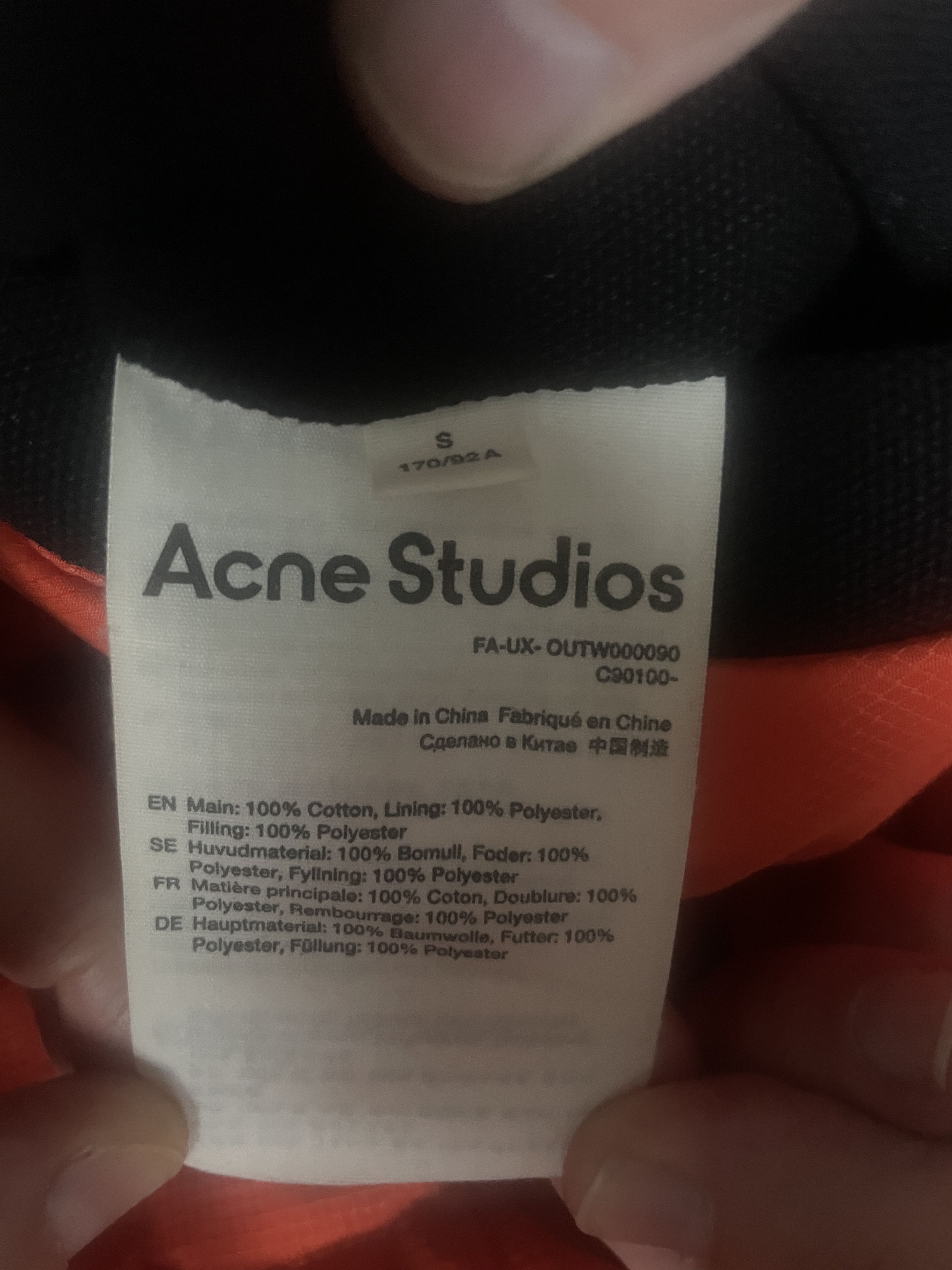 Acne Studios Acne Black Bomber Size US S / EU 44-46 / 1 - 4 Thumbnail