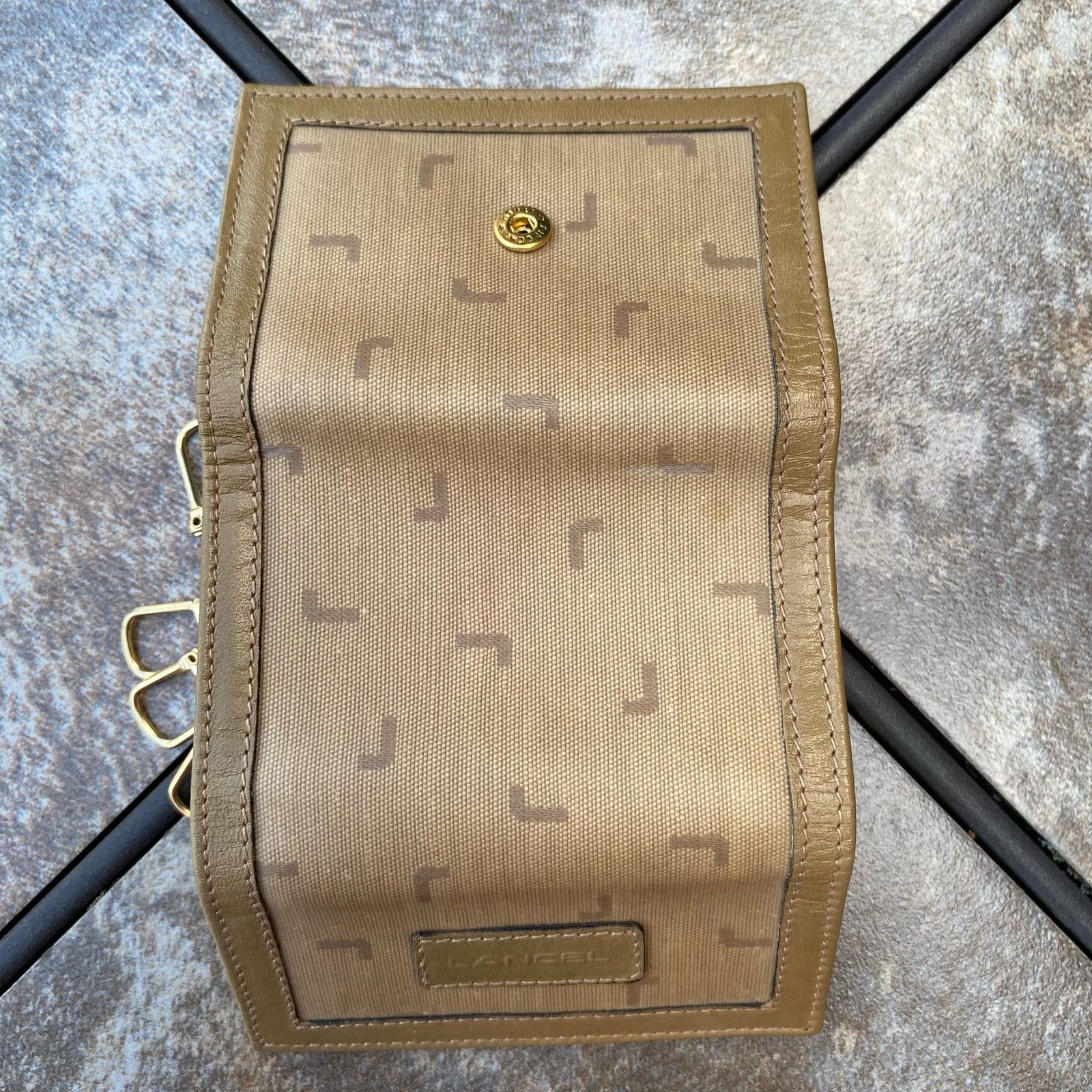 Lancel Lancel Vintage Tan Leather Wallet & Key Holder Set Size ONE SIZE - 10 Thumbnail