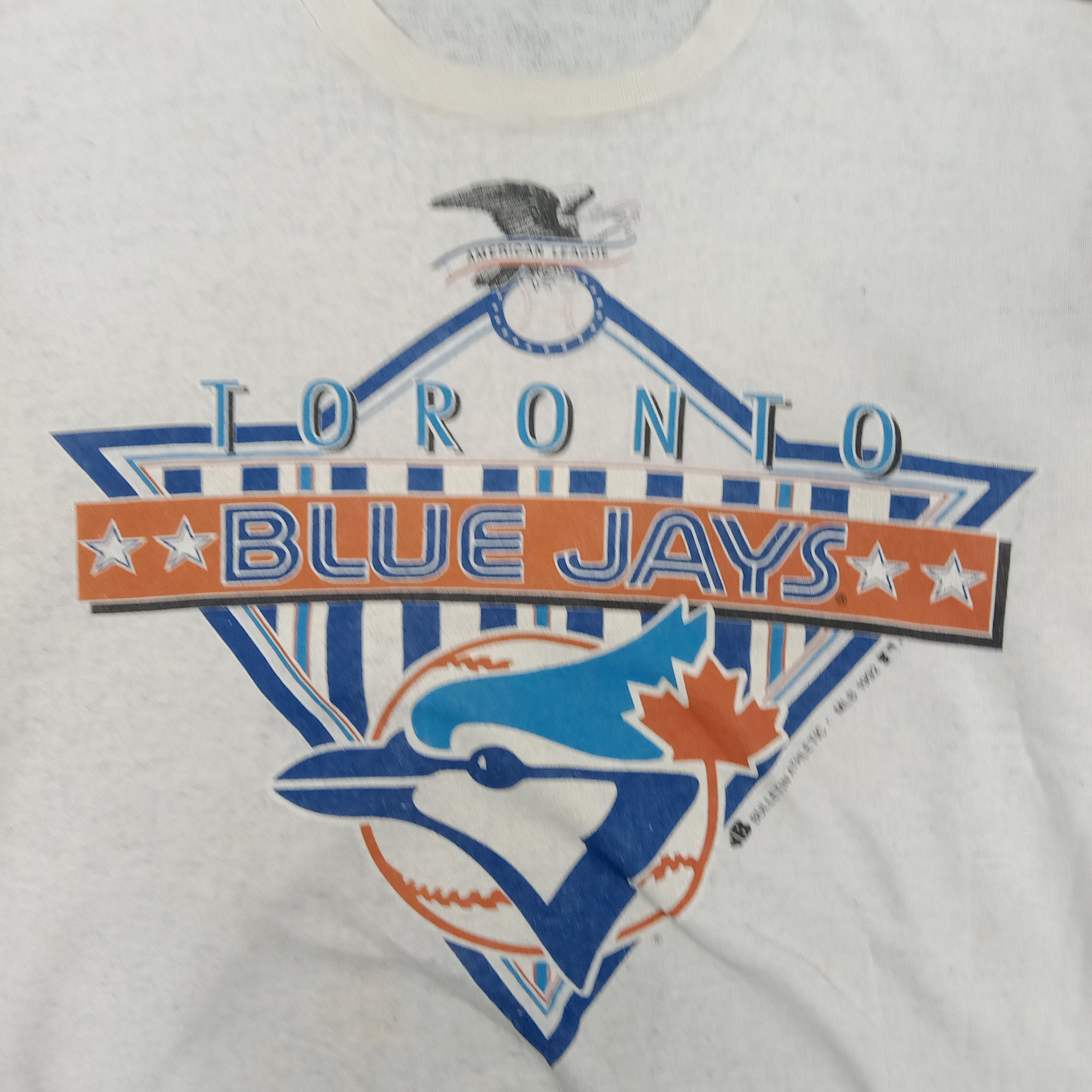 MLB × Vintage Vintage 90's Toronto Blue Jays Baseball MLB Team Sweatshirt Size US XL / EU 56 / 4 - 4 Thumbnail