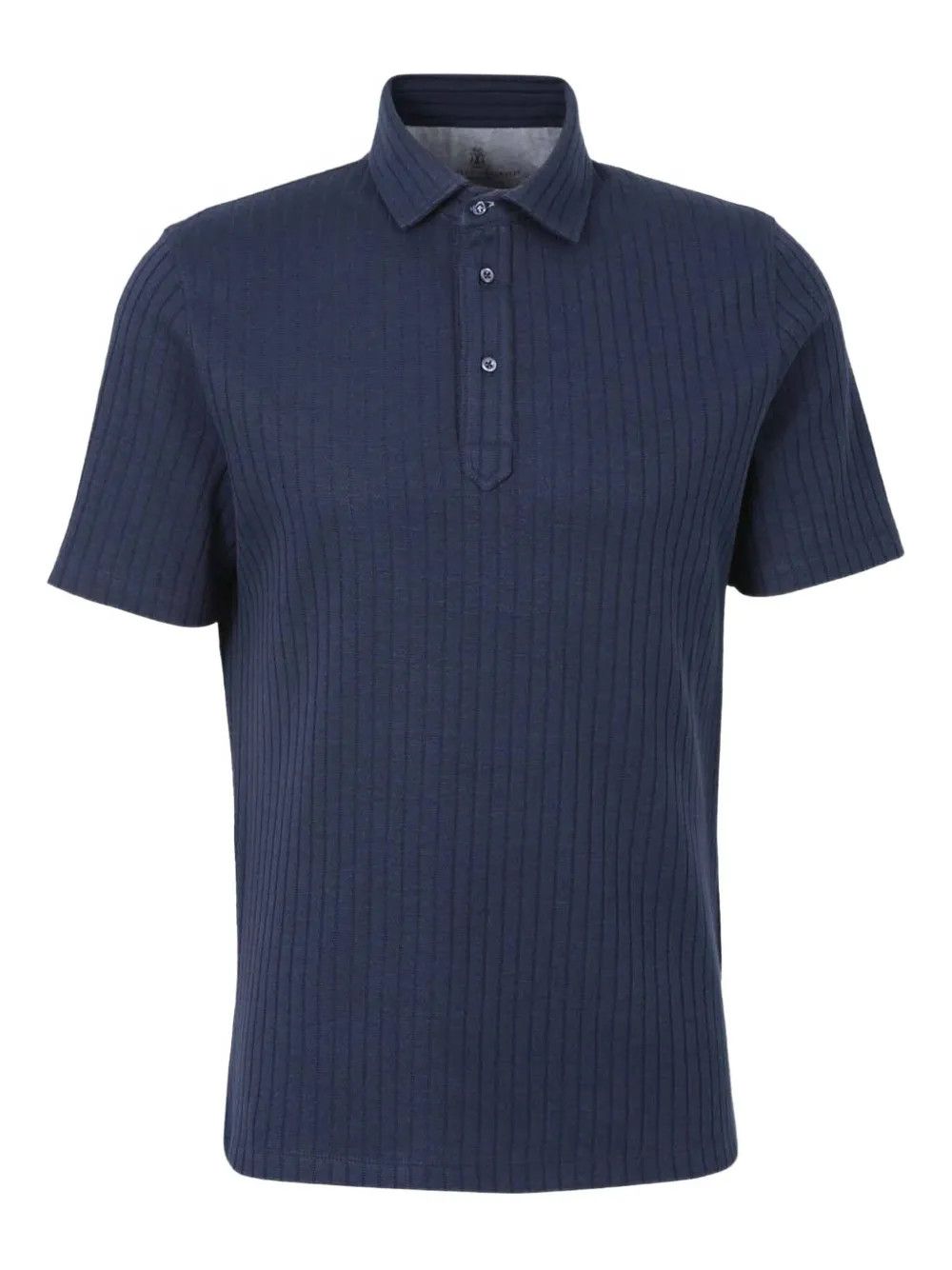 Brunello Cucinelli o1y0526 Polo Shirt in Navy Blue Size US M / EU 48-50 / 2 - 1 Thumbnail