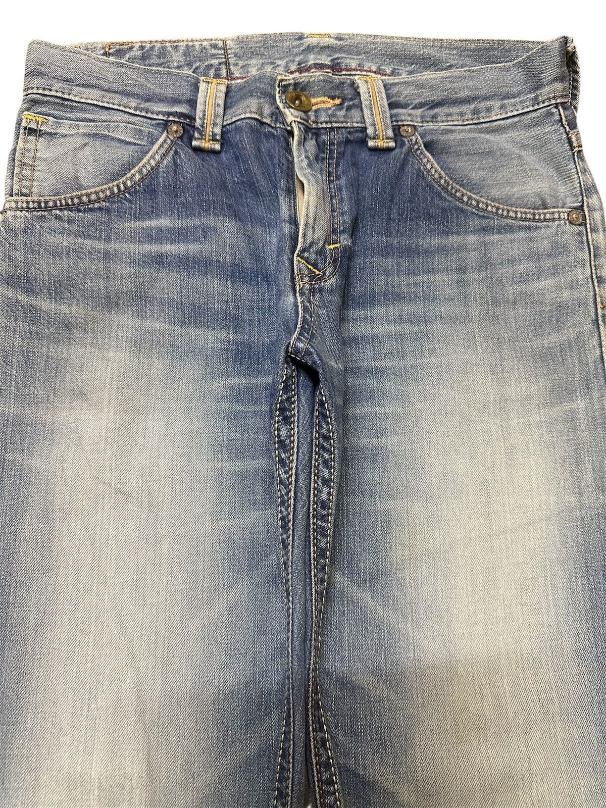 Edwin Edwin XV Leather Trimmed Whiskers Jeans Japan Made Size US 32 / EU 48 - 3 Thumbnail