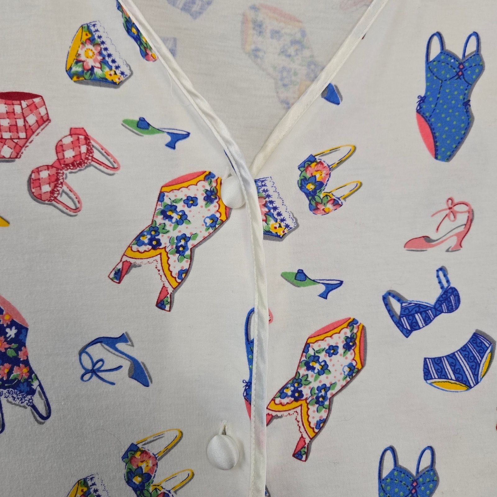Vintage Vintage 80s Novelty Print Cotton Sleep Gown Size Large Size L / US 10 / IT 46 - 6 Thumbnail