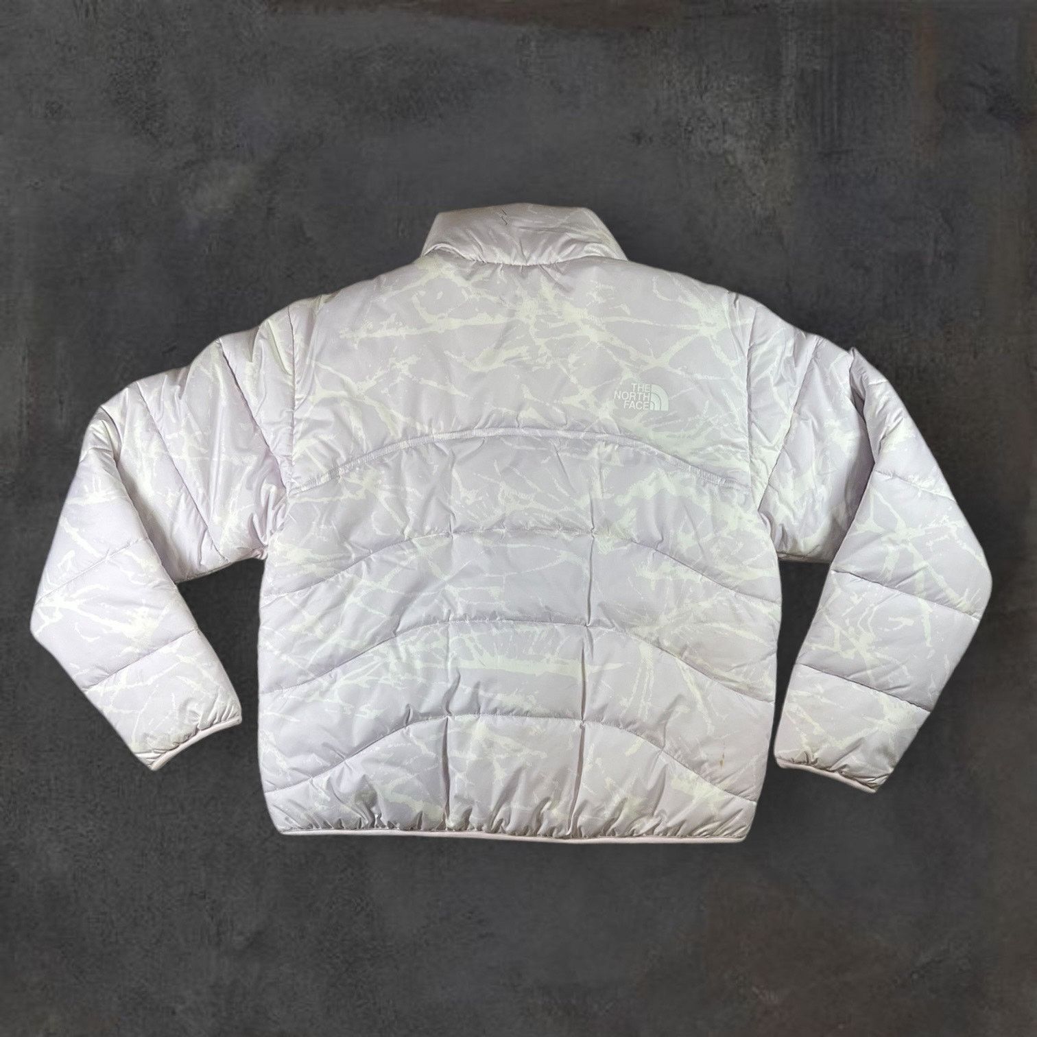 The North Face The North Face Womens M Puffer Lavender Splatter Relaxed Fit Size M / US 6-8 / IT 42-44 - 2 Thumbnail