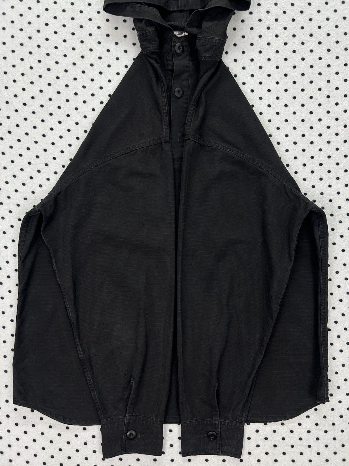 Japanese Brand × Vintage Script Ripstop Half Button Hooded Jacket Size US M / EU 48-50 / 2 - 5 Thumbnail