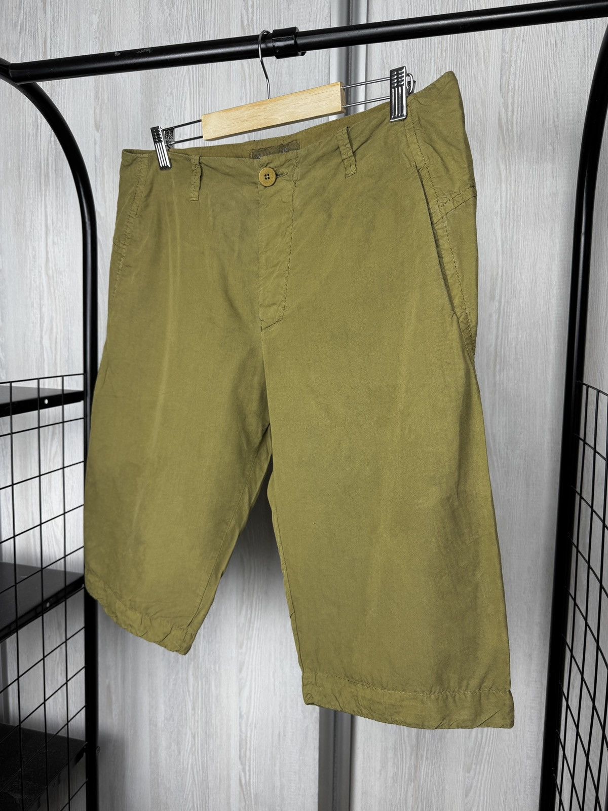 Transit Transit E142 Khaki/Gold Cotton-Viscose-Silk shorts size M Size US 32 / EU 48 - 4 Thumbnail