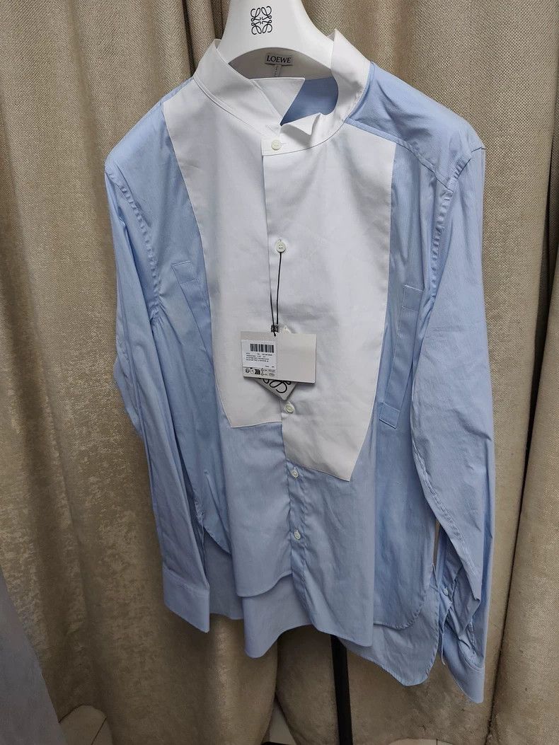 Loewe Blue and white stitching shirt