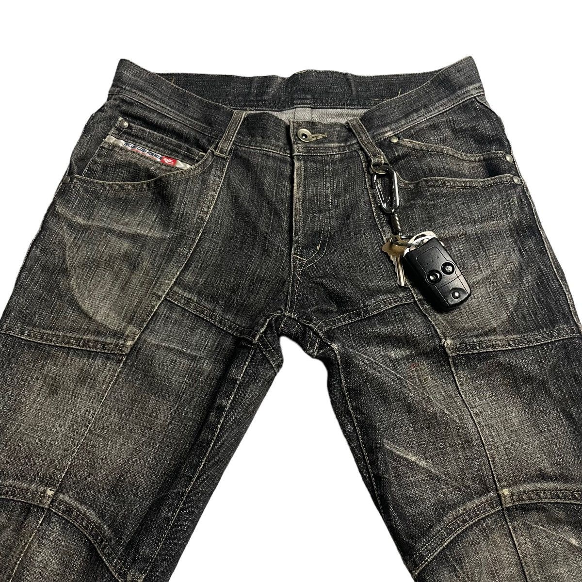 If Six Was Nine 🇯🇵 VINTAGE NICOLE CLUB FOR MEN PATCHWORK DENIM PANTS Size US 30 / EU 46 - 3 Thumbnail