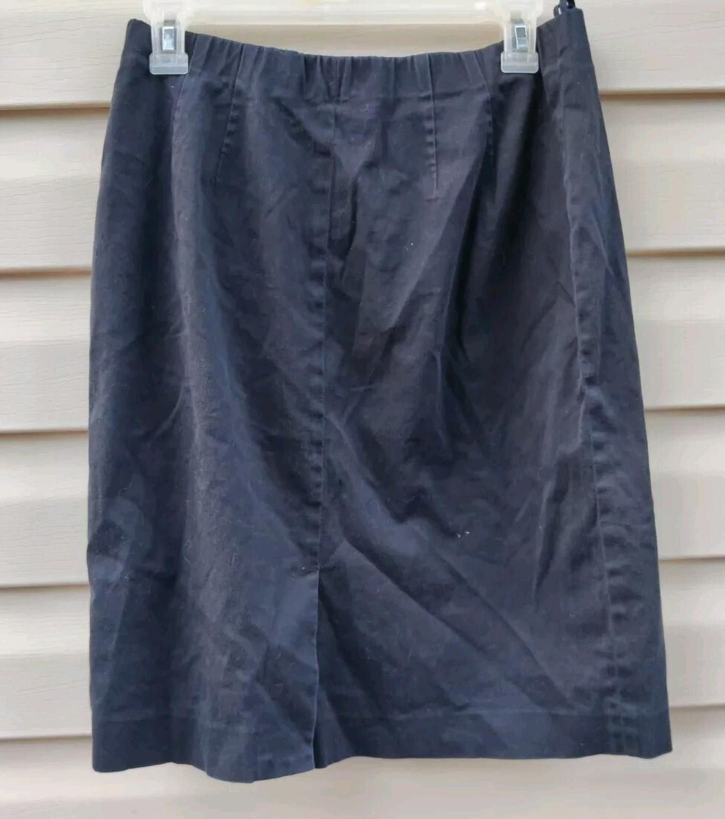 Other Focus Lifestyle Skirt Womens 8 Navy Blue Straight W/ Slit El Size 30" / US 8 / IT 44 - 3 Thumbnail