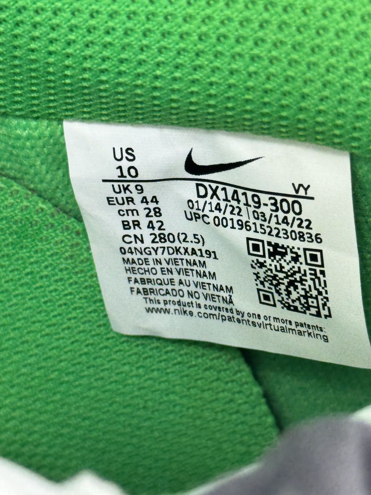Nike VIRGIL ABLOH NIKE AIR FORCE 1 x OFF WHITE BROOKLYN SNEAKERS Size US 10 / EU 43 - 10 Thumbnail