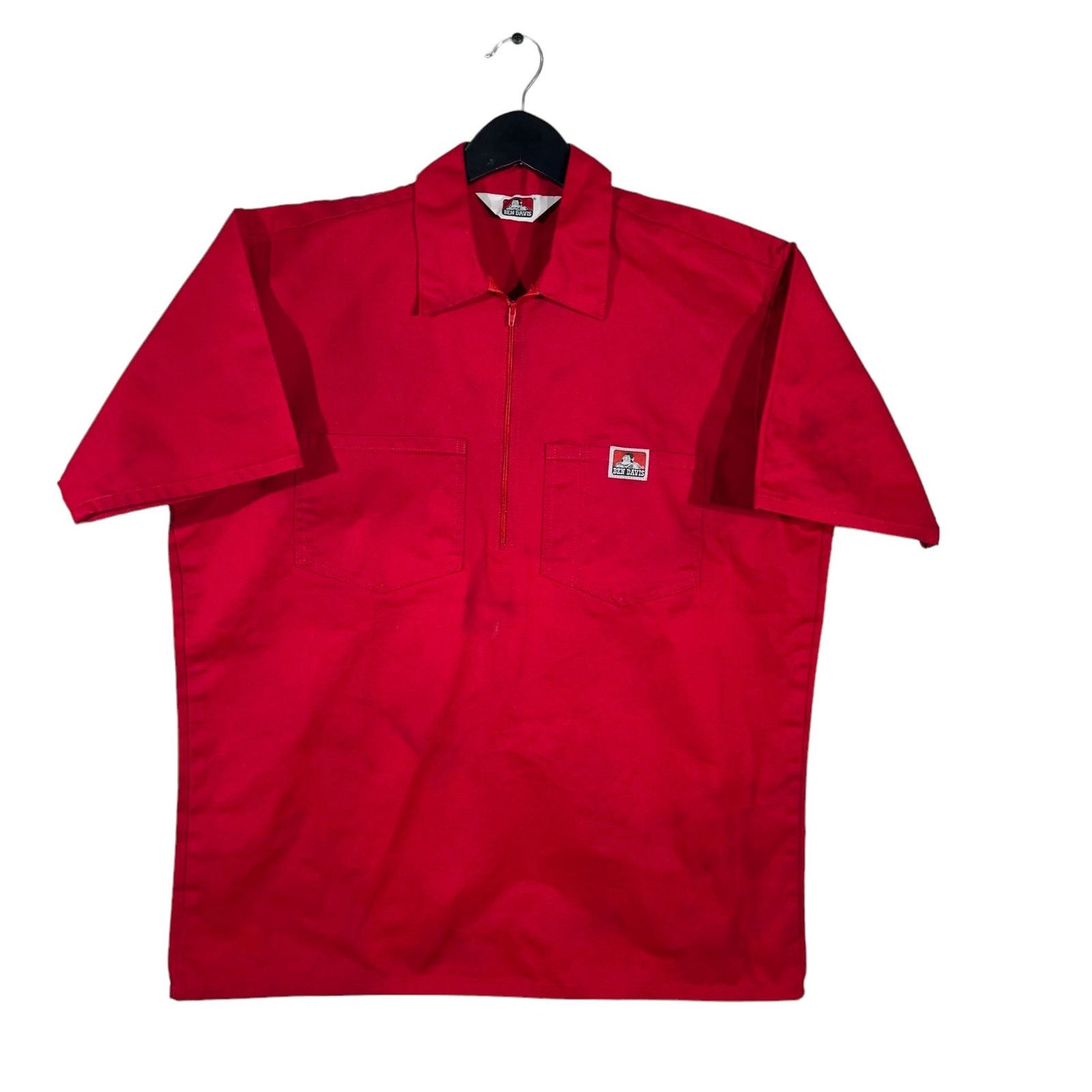 Ben Davis Vintage Ben Davis 1/4 Zip Work Shirt Size US L / EU 52-54 / 3 - 1 Thumbnail