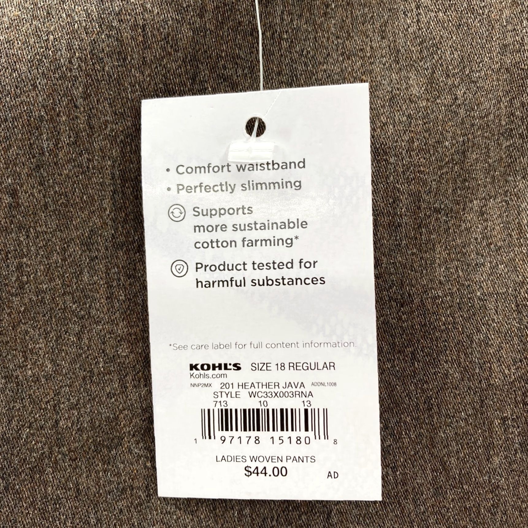 Croft & Barrow Croft & Barrow The Effortless Stretch Pant Women's 18 Brown Stretch Straight Pant Size 26" / US 2 / IT 38 - 4 Thumbnail