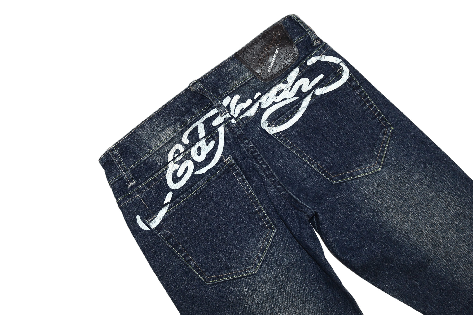 Christian Audigier Ed Hardy Christian Audigier rhinestones trim skinny jeans Size 28" / US 6 / IT 42 - 8 Thumbnail