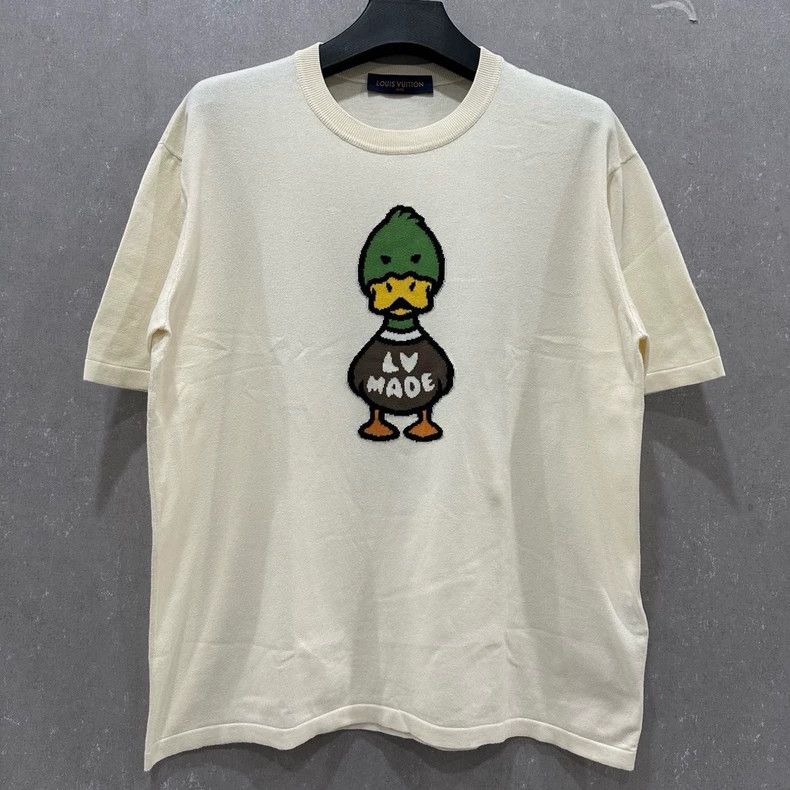 Louis Vuitton Louis Vuitton Beige Card Duck Short Sleeve Size US XXL / EU 58 / 5 - 1 Thumbnail