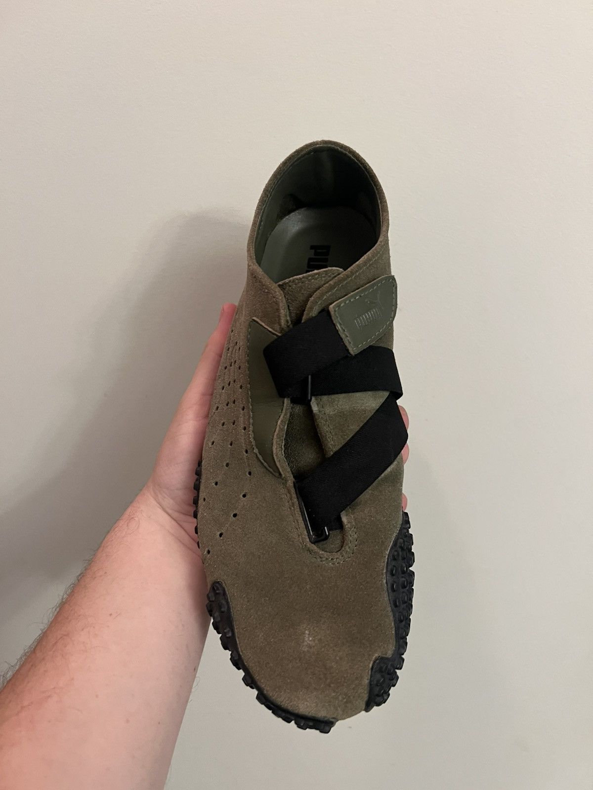 Japanese Brand × Puma × Vintage Vintage 00’s Puma Mostro Olive Leather Suede Low Sneakers Size US 8 / EU 41 - 2 Thumbnail
