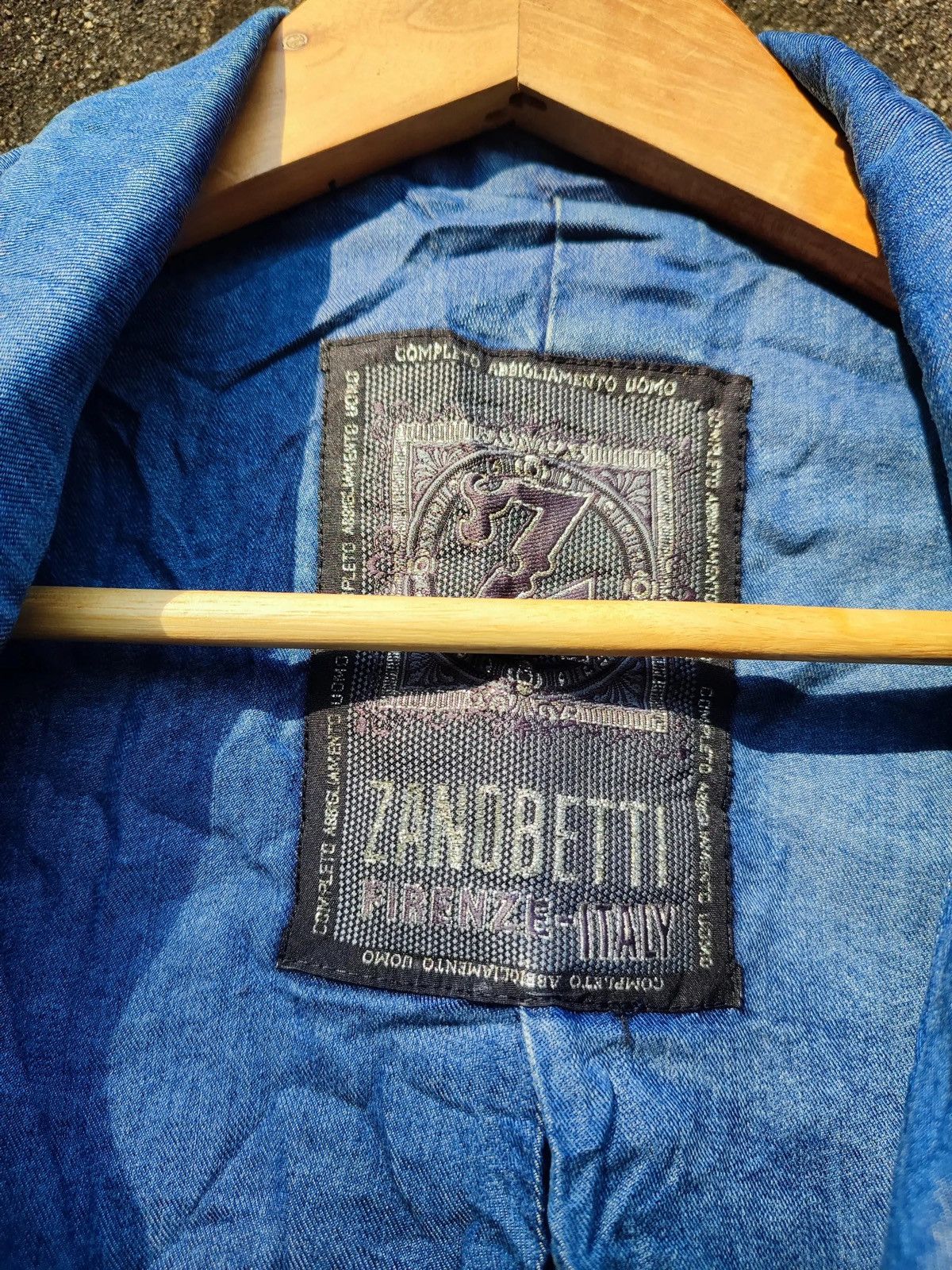 Vintage Vintage Zanobetti Firenze Denim Blazer – Made in Italy Size 38R - 9 Thumbnail
