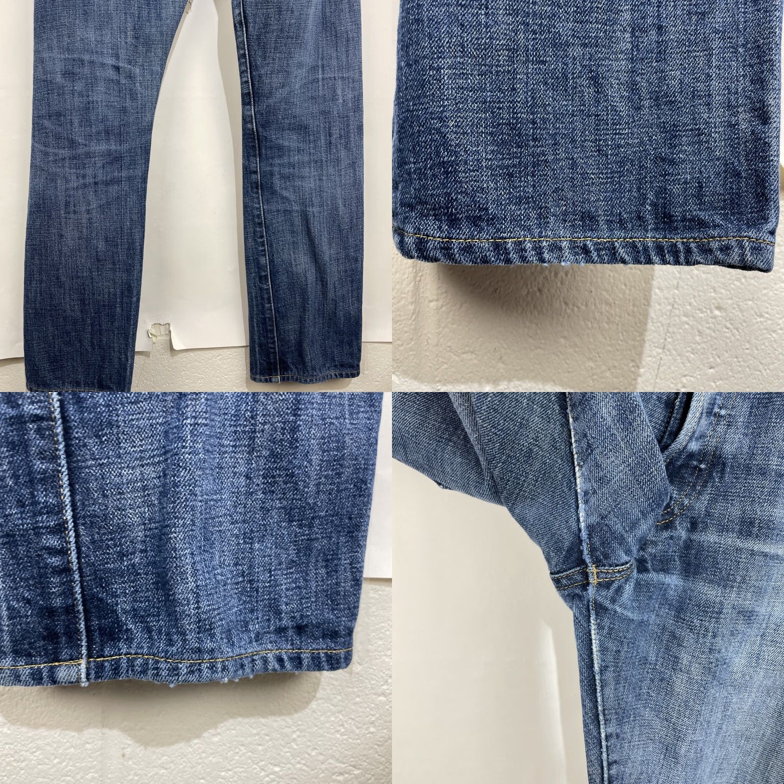 Levi's Levi's 501 Jeans Mens 34x34 Blue Denim Button Fly Distressed Casual Pants Size US 34 / EU 50 - 11 Thumbnail