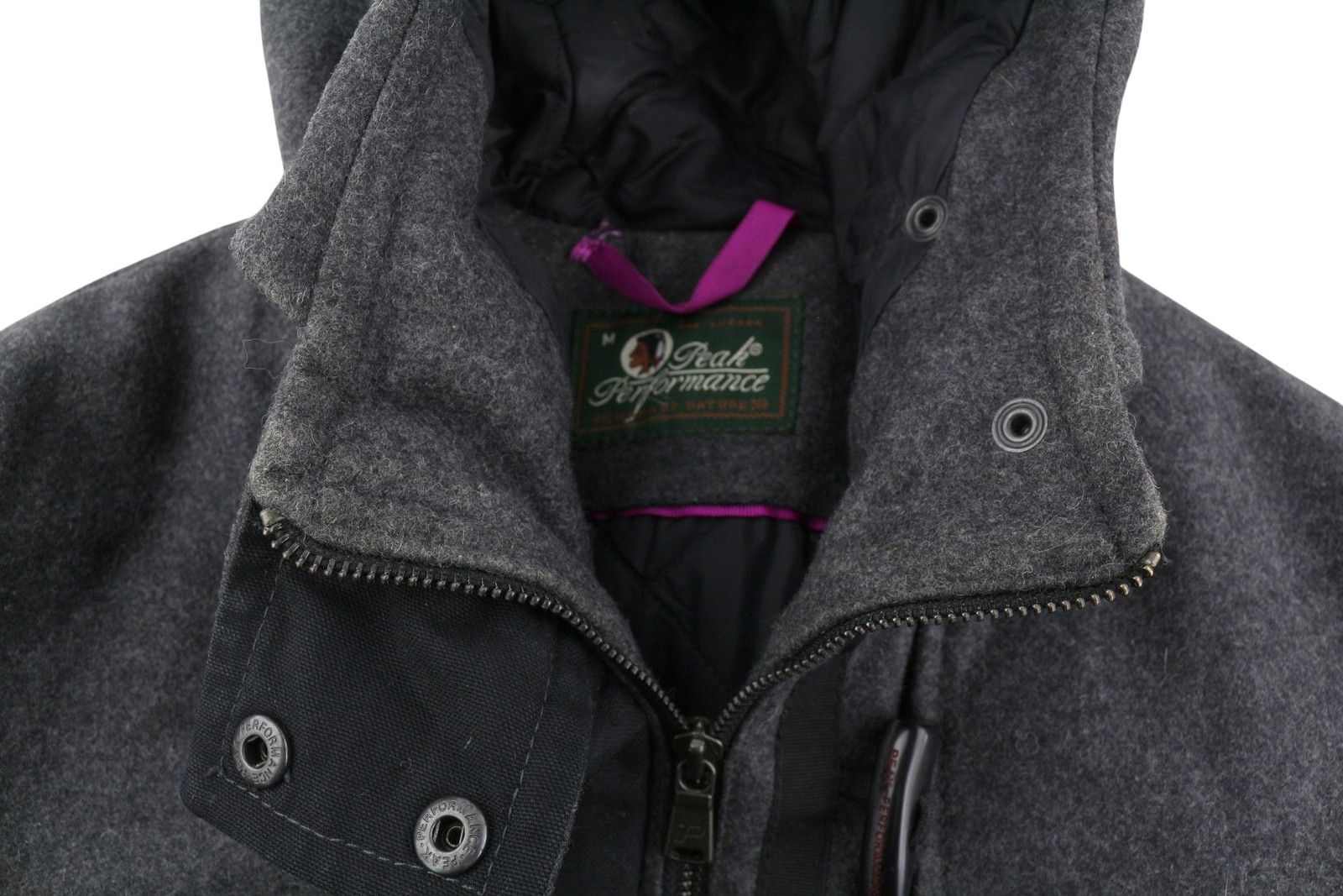Peak Performance DUFFLE M Melange Grey Wool Blend Toggles Hooded Coat 86465 Size M / US 6-8 / IT 42-44 - 10 Thumbnail