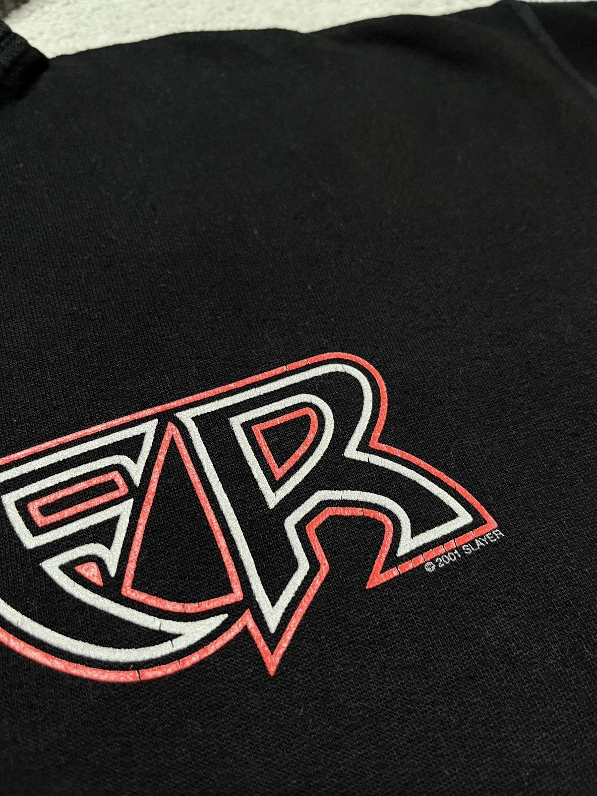 Band Tees Vintage Black Sweatshirt Hoodie Band Merch Print Slayer 2001 Size US XL / EU 56 / 4 - 4 Thumbnail