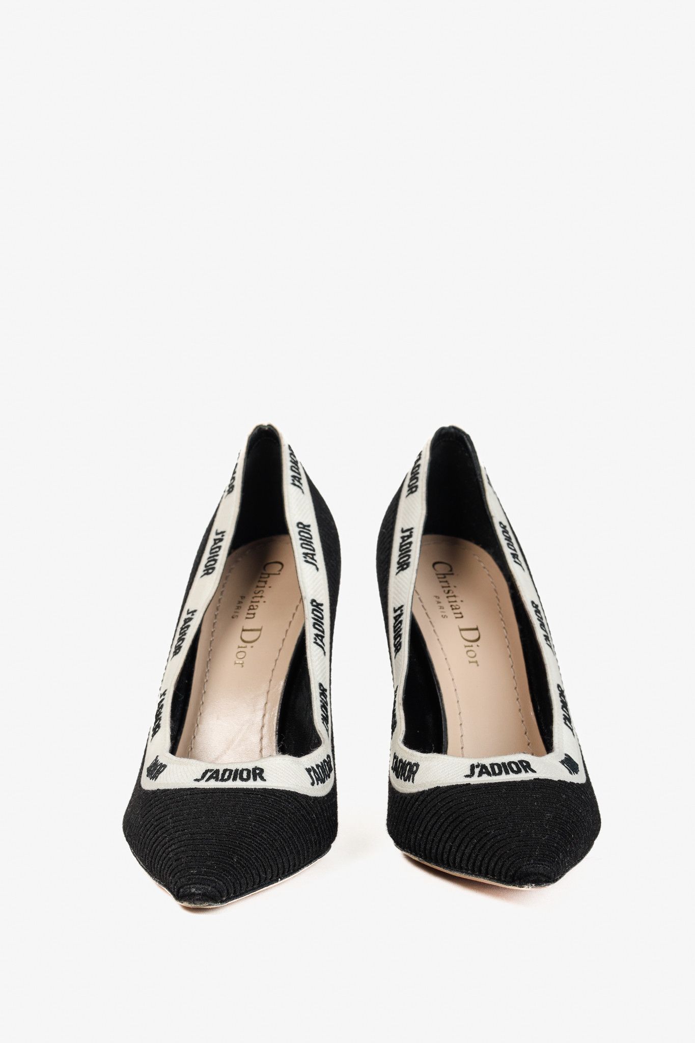 Dior Christian Dior J'ADIOR Ribbon Trim Pointed Toe Fabric Pumps Size US 5.5 / IT 35.5 - 1 Thumbnail