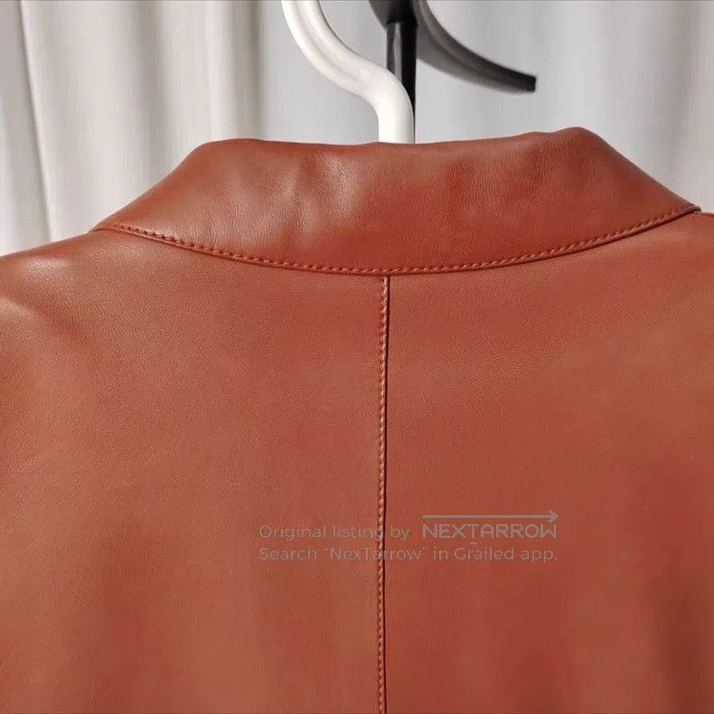 Hermes Hermes Short Leather Jacket Brown Size XS / US 0-2 / IT 36-38 - 7 Thumbnail