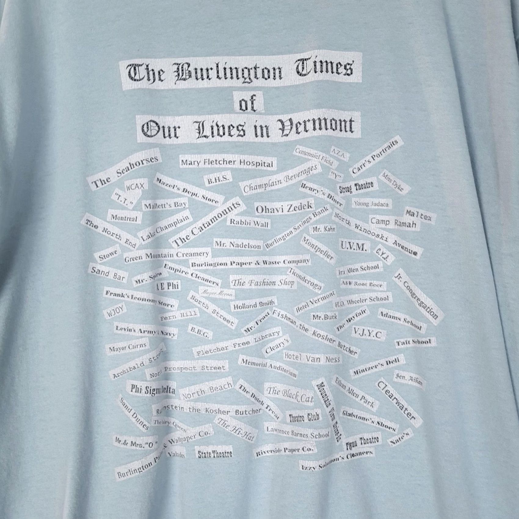 Fruit Of The Loom VINTAGE Burlington Times Shirt Mens Large Vermont Fruit of the Loom 90s USA Size US L / EU 52-54 / 3 - 7 Thumbnail