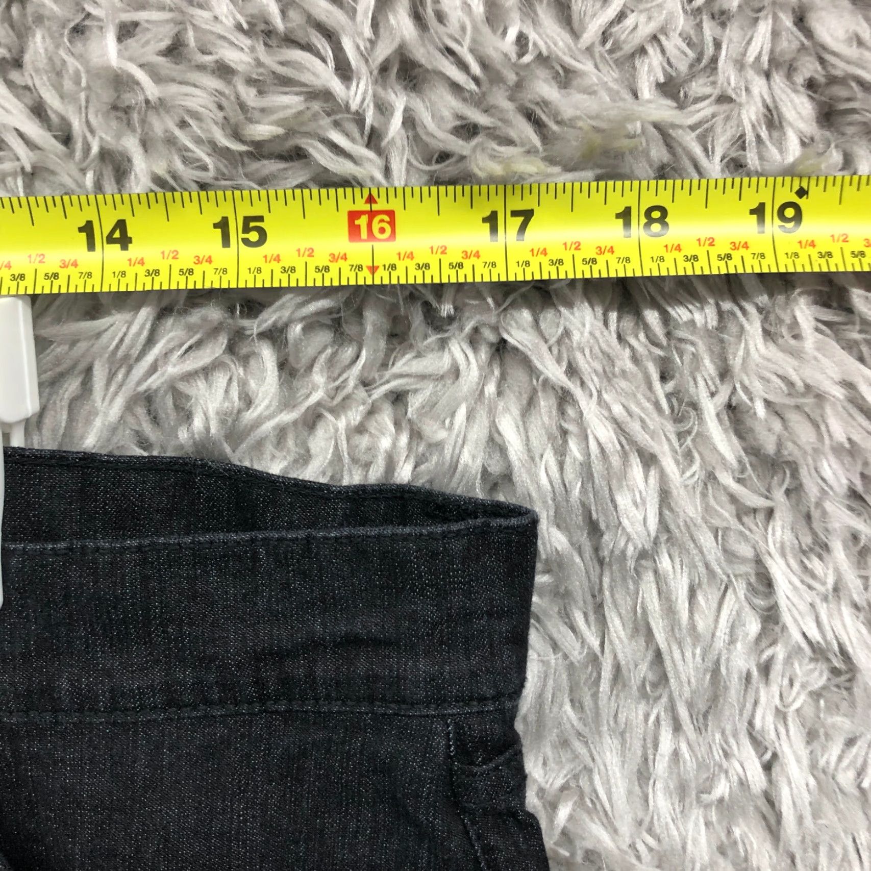 Denime Metro7 Jeans Womens Size 16 Dark Wash Black Denim Mid Rise Straight 5-Pocket Size 38" / US 16 / IT 52 - 2 Thumbnail