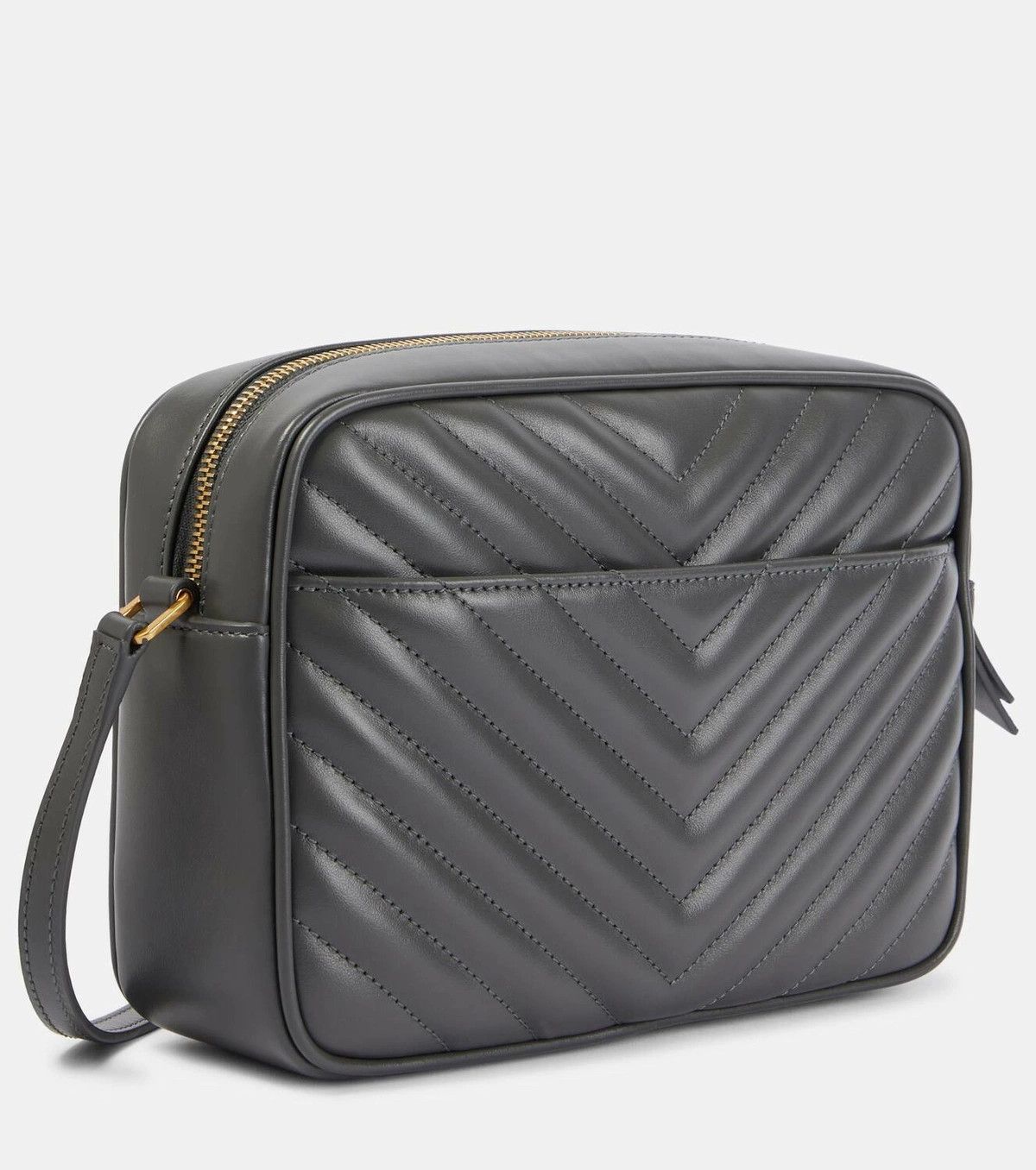 Saint Laurent Paris o1b1hav110225 Size: OS/ Lou Camera Leather Bag in Grey Size ONE SIZE - 3 Thumbnail