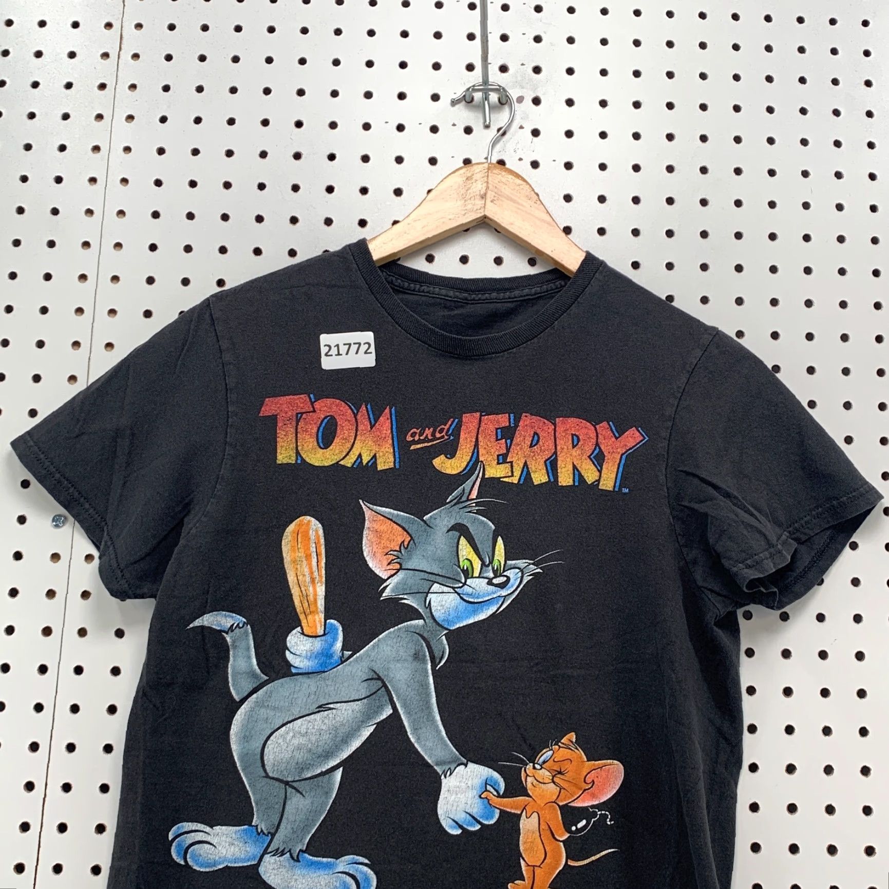 Vintage Tom And Jerry Shirt Black Womens Medium 17x25 Cartoon Tee Short Sleeve Size M / US 6-8 / IT 42-44 - 6 Thumbnail