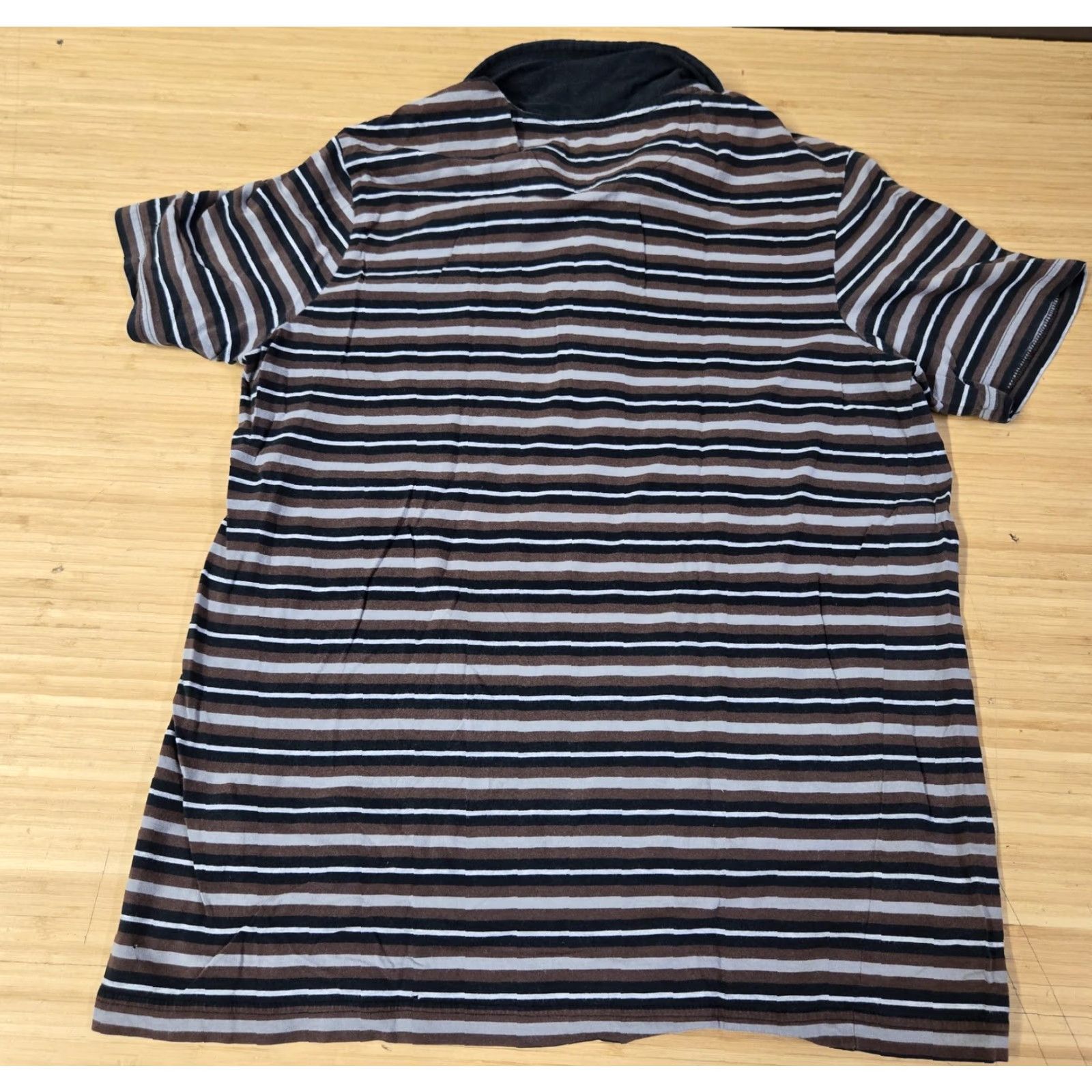Emerica VINTAGE Emerica Polo Shirt Mens M Striped Black Brown Collared Pocket Skateboarding Size US M / EU 48-50 / 2 - 4 Thumbnail