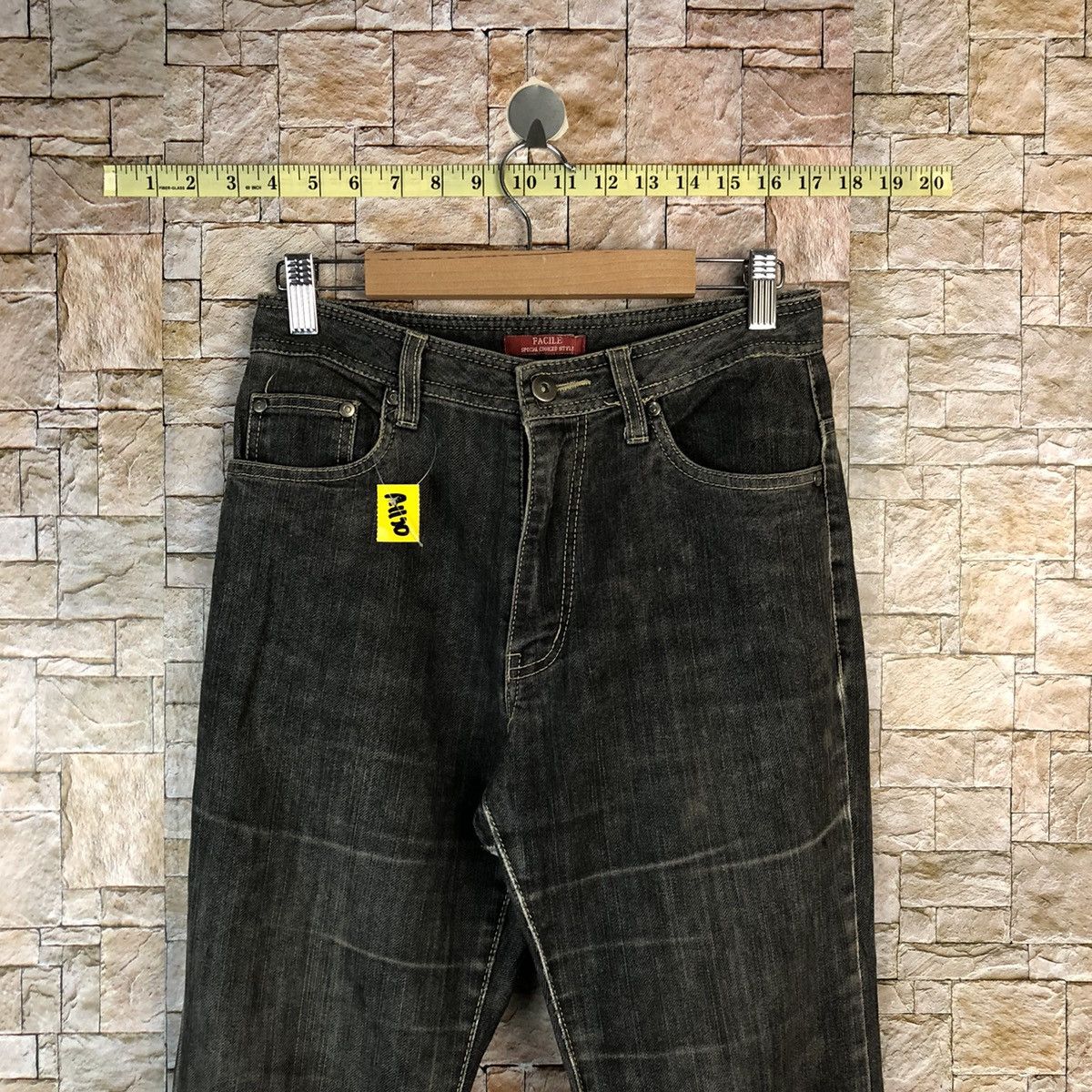 Japanese Brand Facilie Black vintage denim Jeans #A1120 Size 26" / US 2 / IT 38 - 4 Thumbnail
