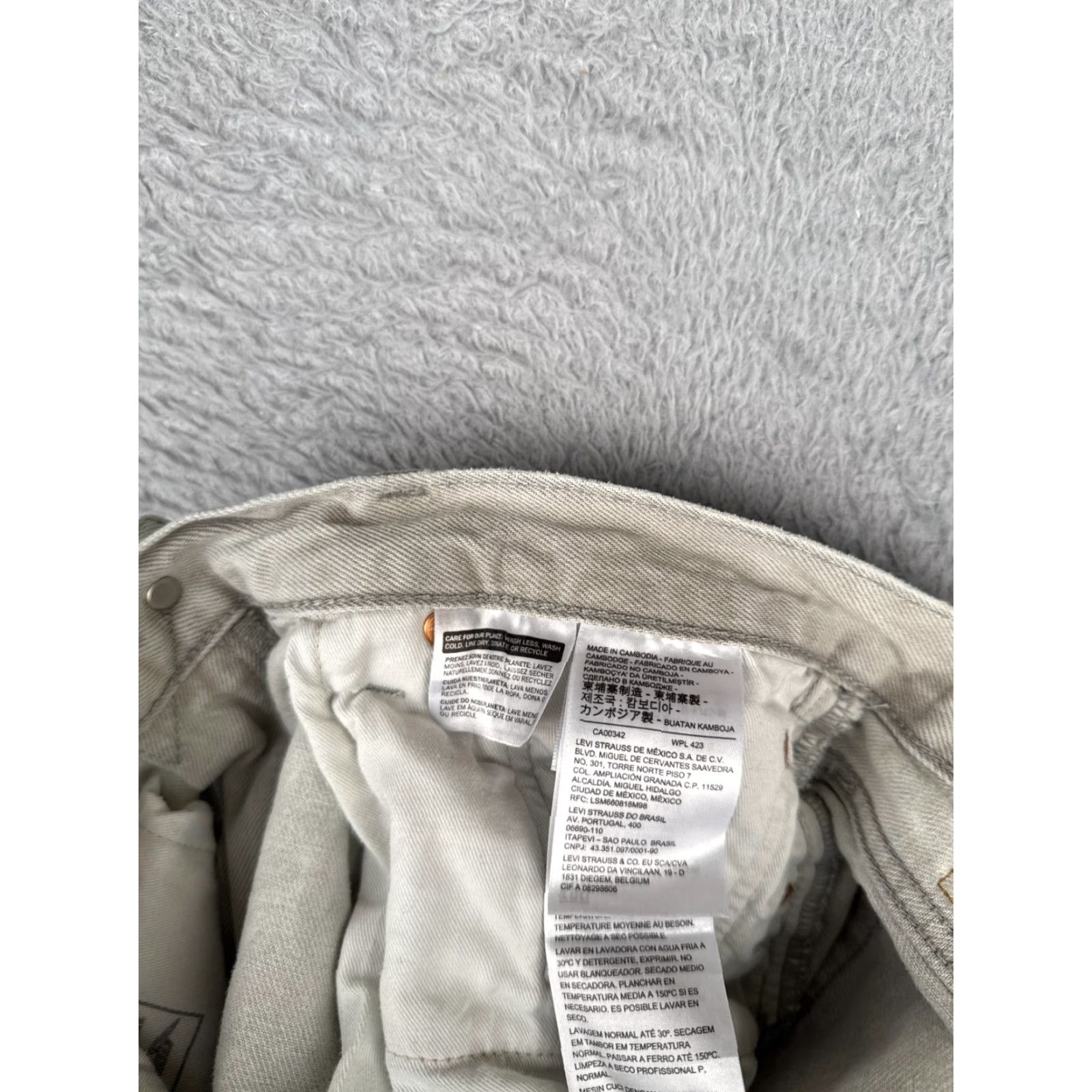 Levi's VINTAGE Levis Jeans Men 32 Gray Denim Straight Leg Premium 551 z Big E Acid Wash 32x30 Size US 32 / EU 48 - 7 Thumbnail