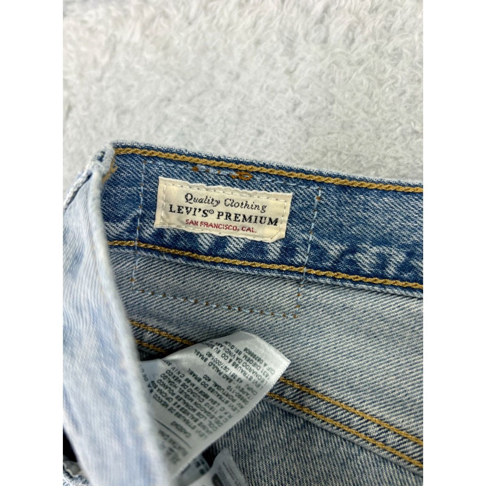 Levi's Levi's Jeans 501 XX Slim Denim Blue 29 Adult Regular Pants Tapered Ankle Zip Button Fly Cotton Blend Pocket 5-Pocket Vintage No Women Size 29" - 6 Thumbnail