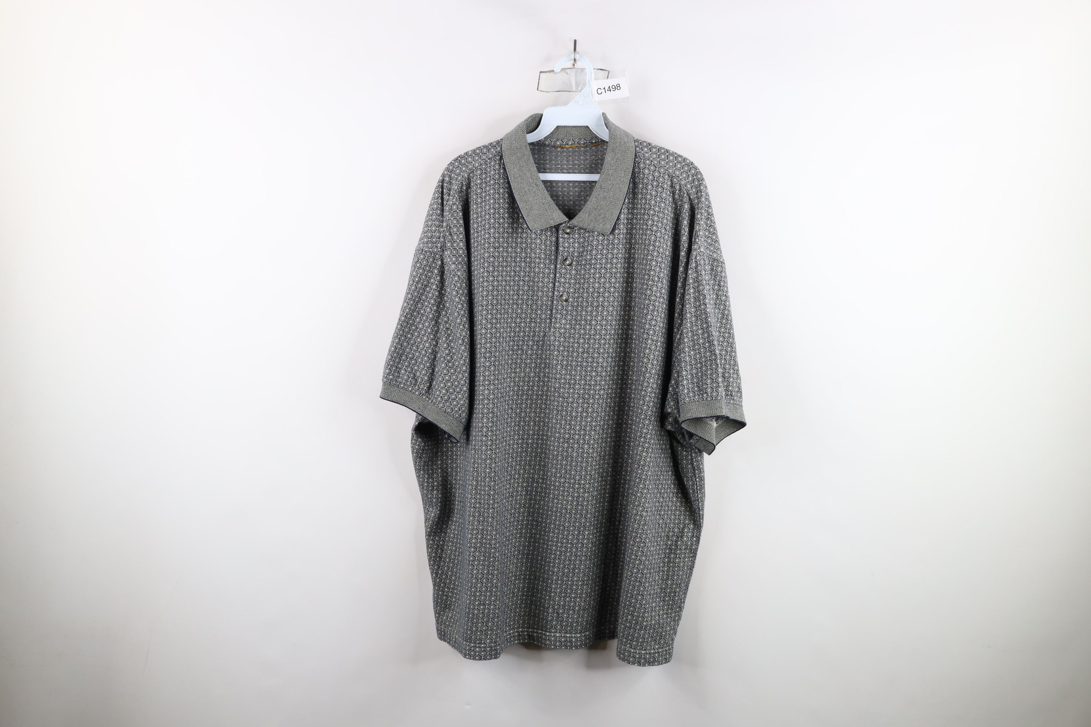 Vintage Vintage 90s Streetwear Diamond Knit Collared Golf Polo Shirt Size US XL / EU 56 / 4 - 1 Thumbnail