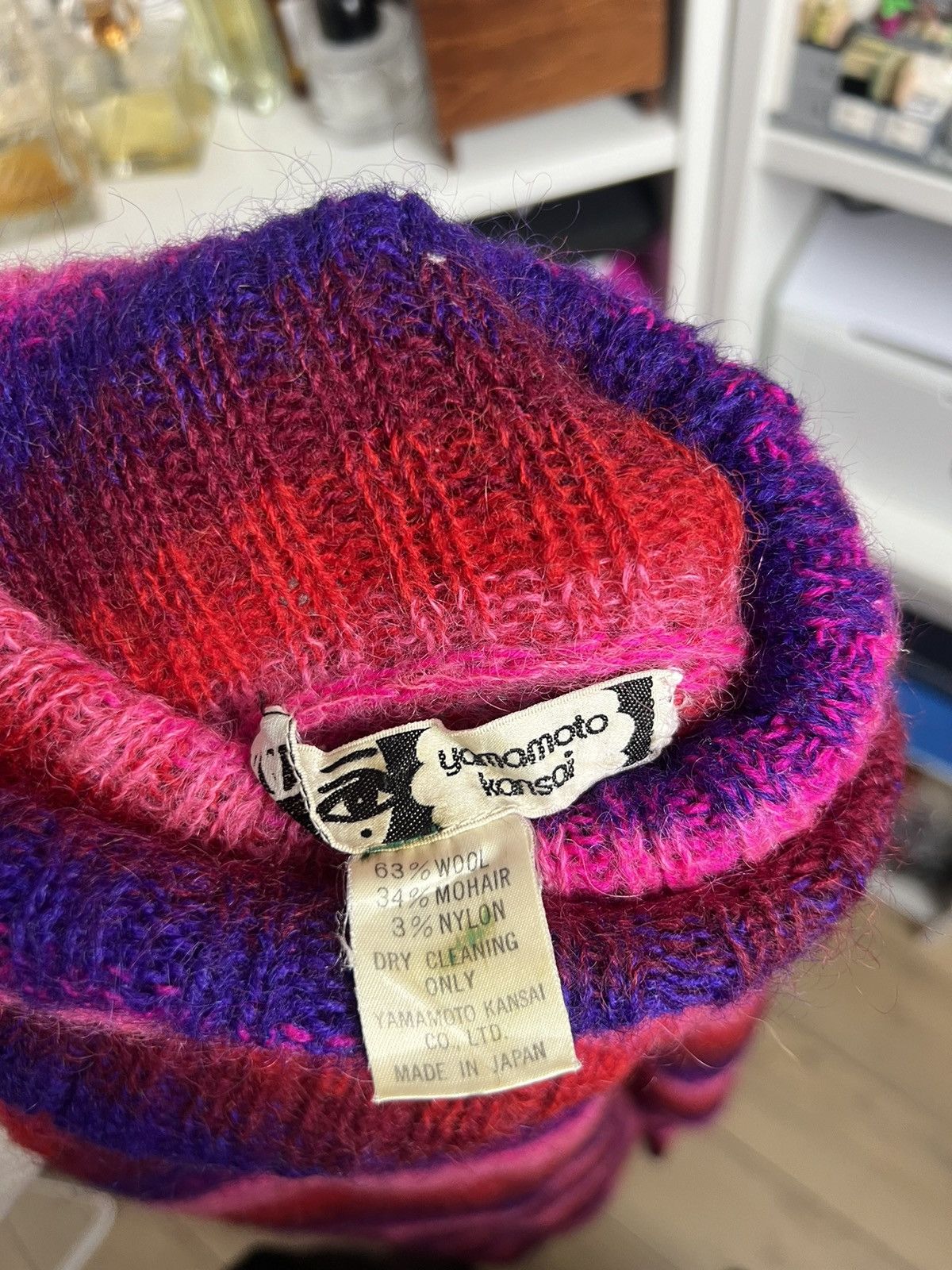 Japanese Brand × Kansai Yamamoto Vintage 90s Kansai Yamamoto wool & mohair sweater S archive Size S / US 4 / IT 40 - 4 Thumbnail