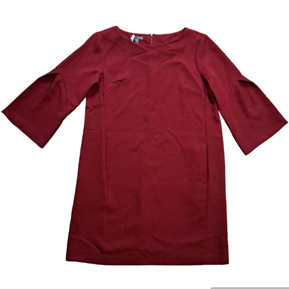 Other Muse Casual Sheath Solid Dress Size 12 Burgundy Size XL / US 12-14 / IT 48-50 - 4 Thumbnail