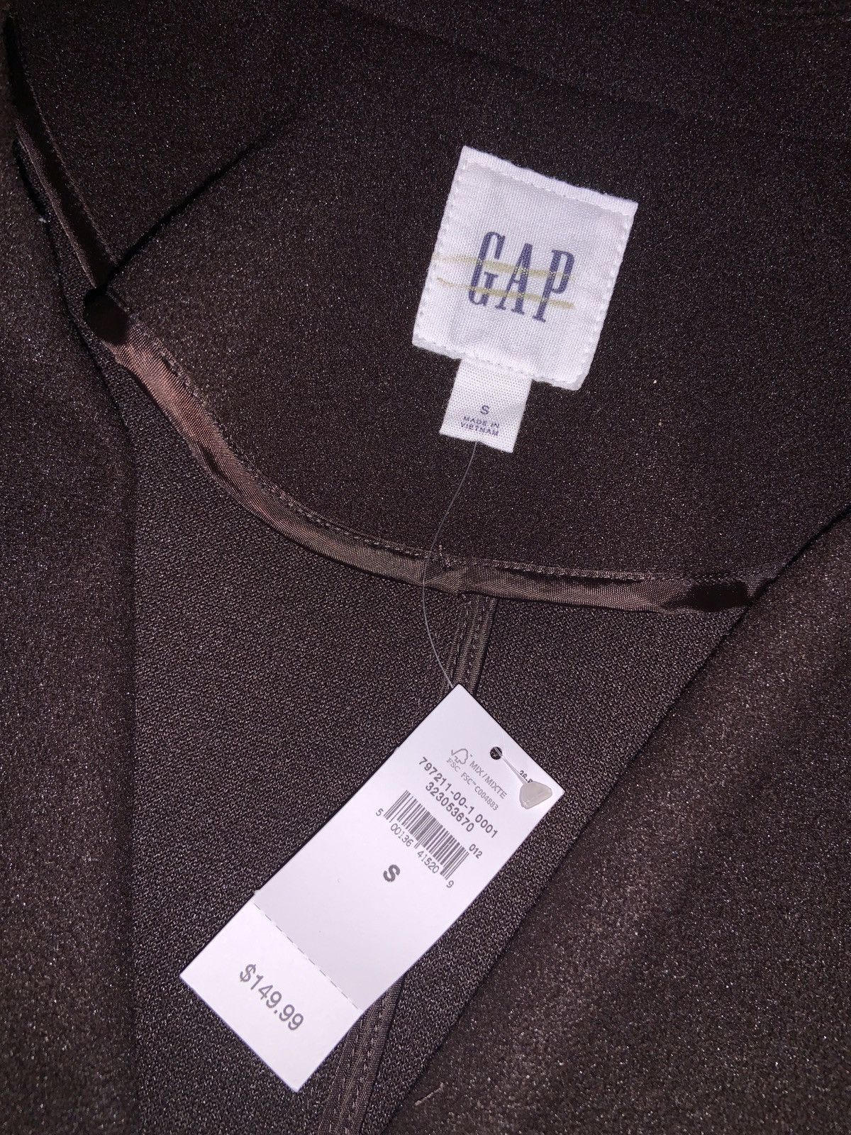 Gap Womens Relaxed Wrap Coat - Size Small - Brown Size S / US 4 / IT 40 - 2 Thumbnail