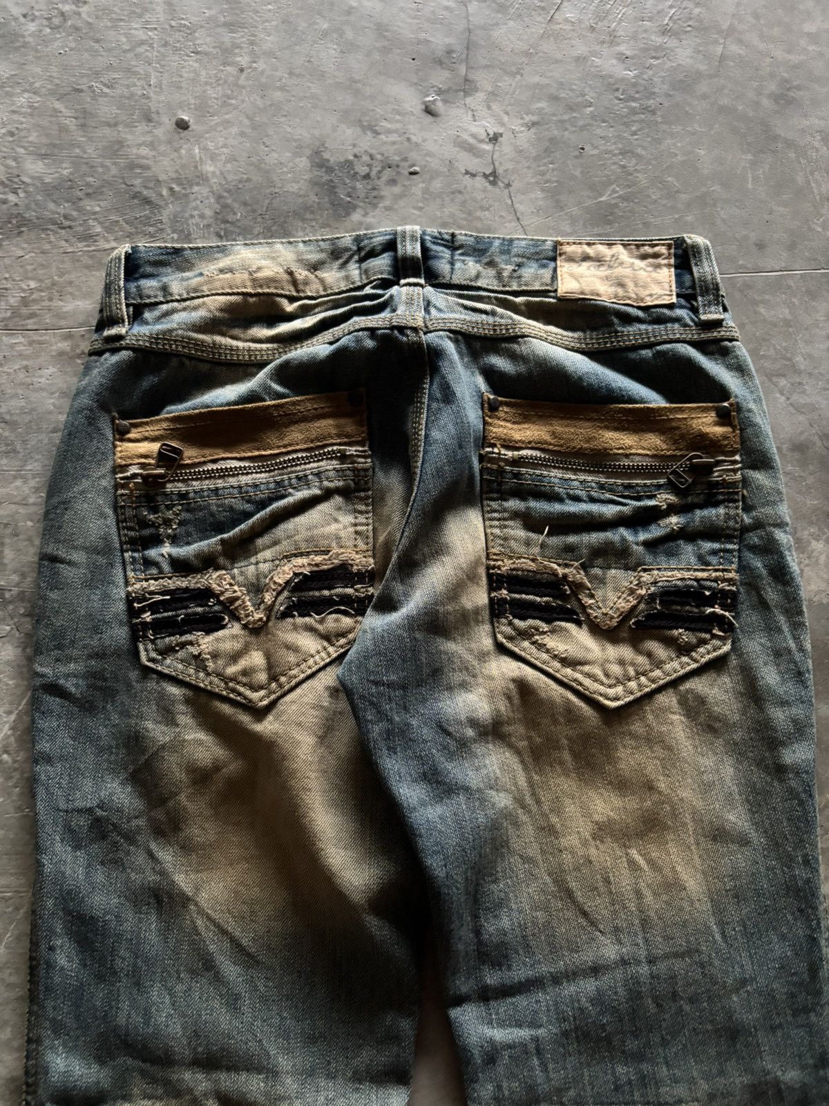 If Six Was Nine LOLITA JAPANESE JEANS MUD WASH MUDMAX DISTRESSED RUSTY PUNK Size US 30 / EU 46 - 15 Thumbnail