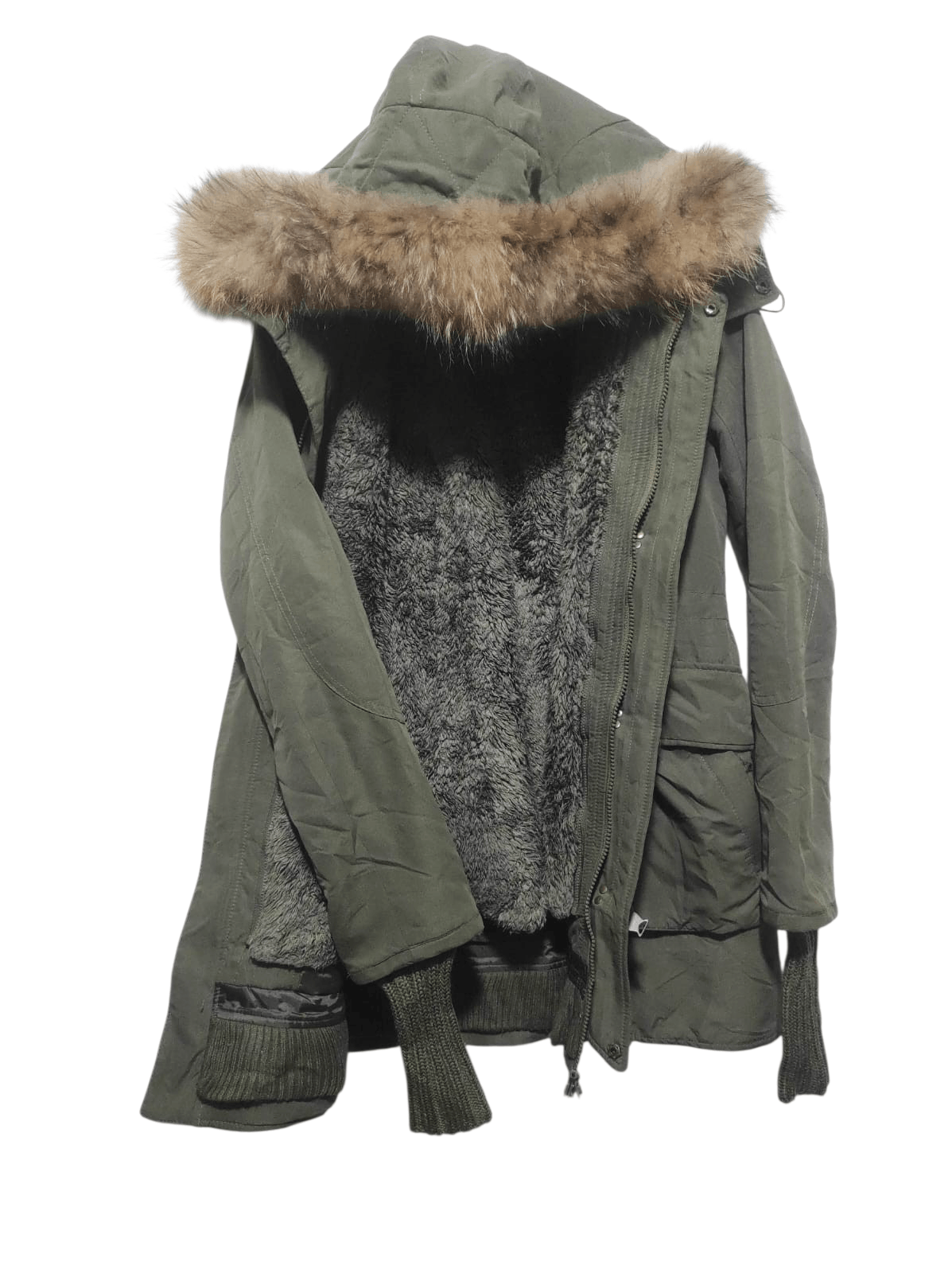 Japanese Brand Sly double zip fur hoodie parka jacket LGB style Size US S / EU 44-46 / 1 - 3 Thumbnail