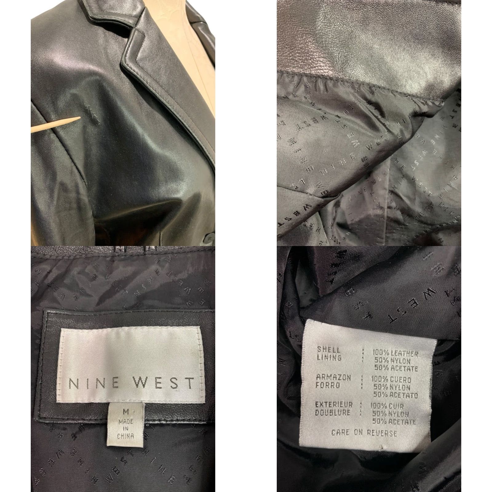 Nine West Nine West Womens Leather Jacket Black Size Medium Biker Jacket Modern Soft Adult Womens Size M / US 6-8 / IT 42-44 - 8 Thumbnail