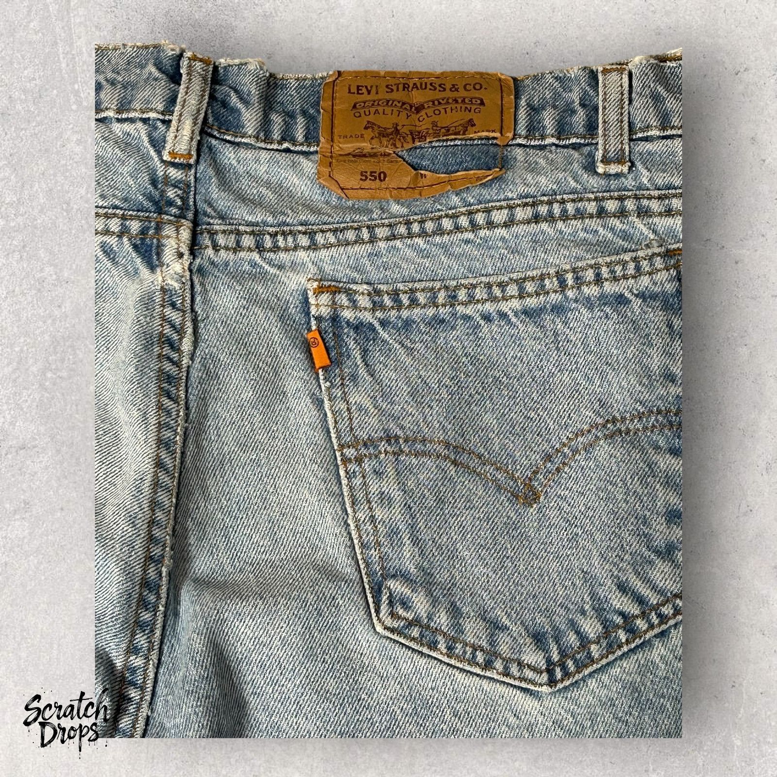 Levi's Levi's 550 Jeans Men's Vintage 90s Relaxed Light Wash S 40 Size US 40 / EU 56 - 4 Thumbnail