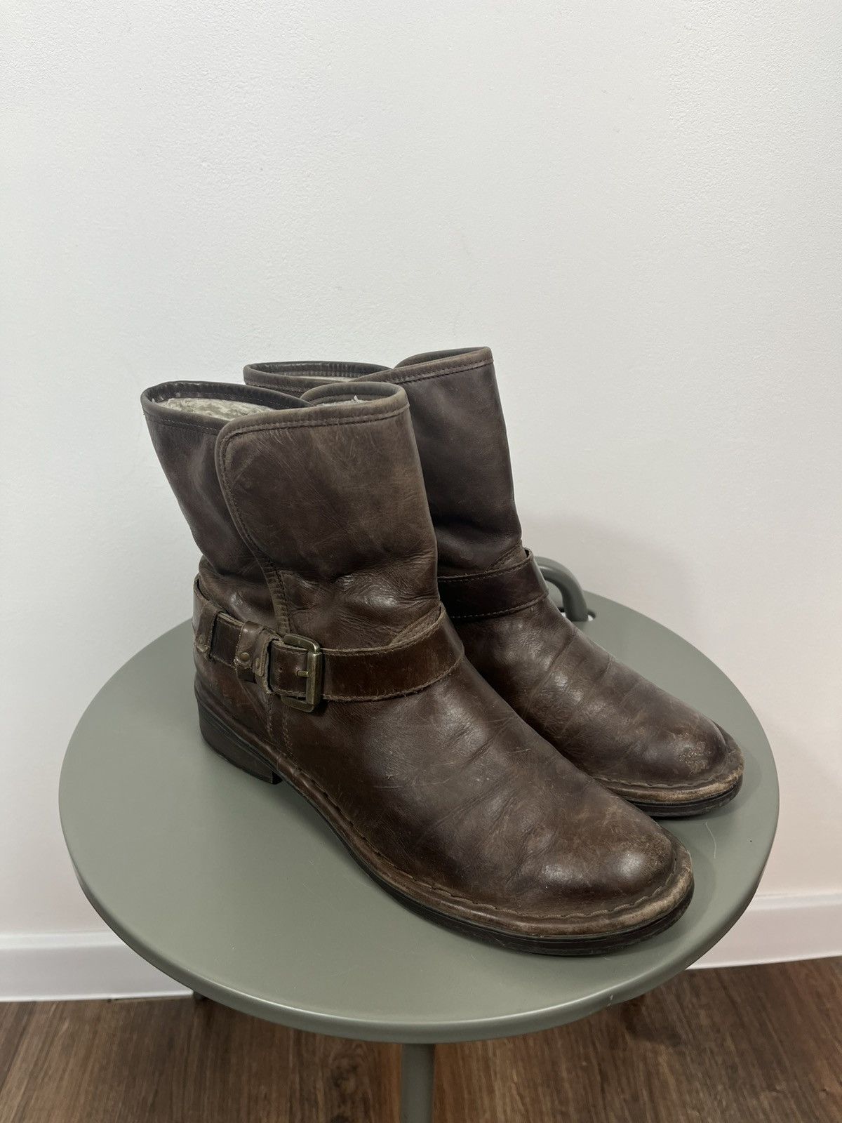Other Men’s Brown Leather Biker Ankle Boots Buckle EU 41.5 Size US 8.5 / EU 41-42 - 1 Thumbnail