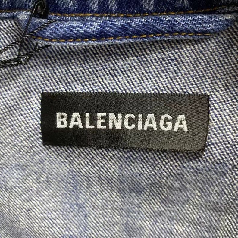 Balenciaga Balenciaga Blue Logo Denim Jacket-2506 Size US L / EU 52-54 / 3 - 3 Thumbnail